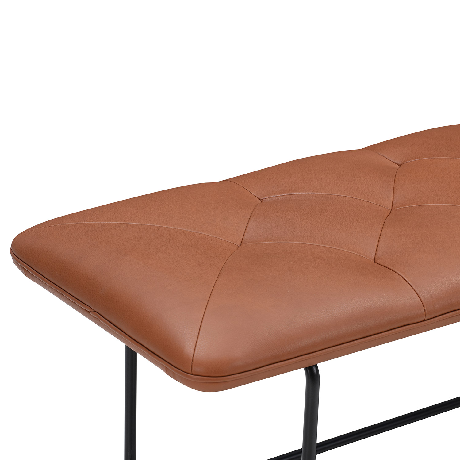 wendelbo Tip Toe Bench large Parma Cognac detail 94565