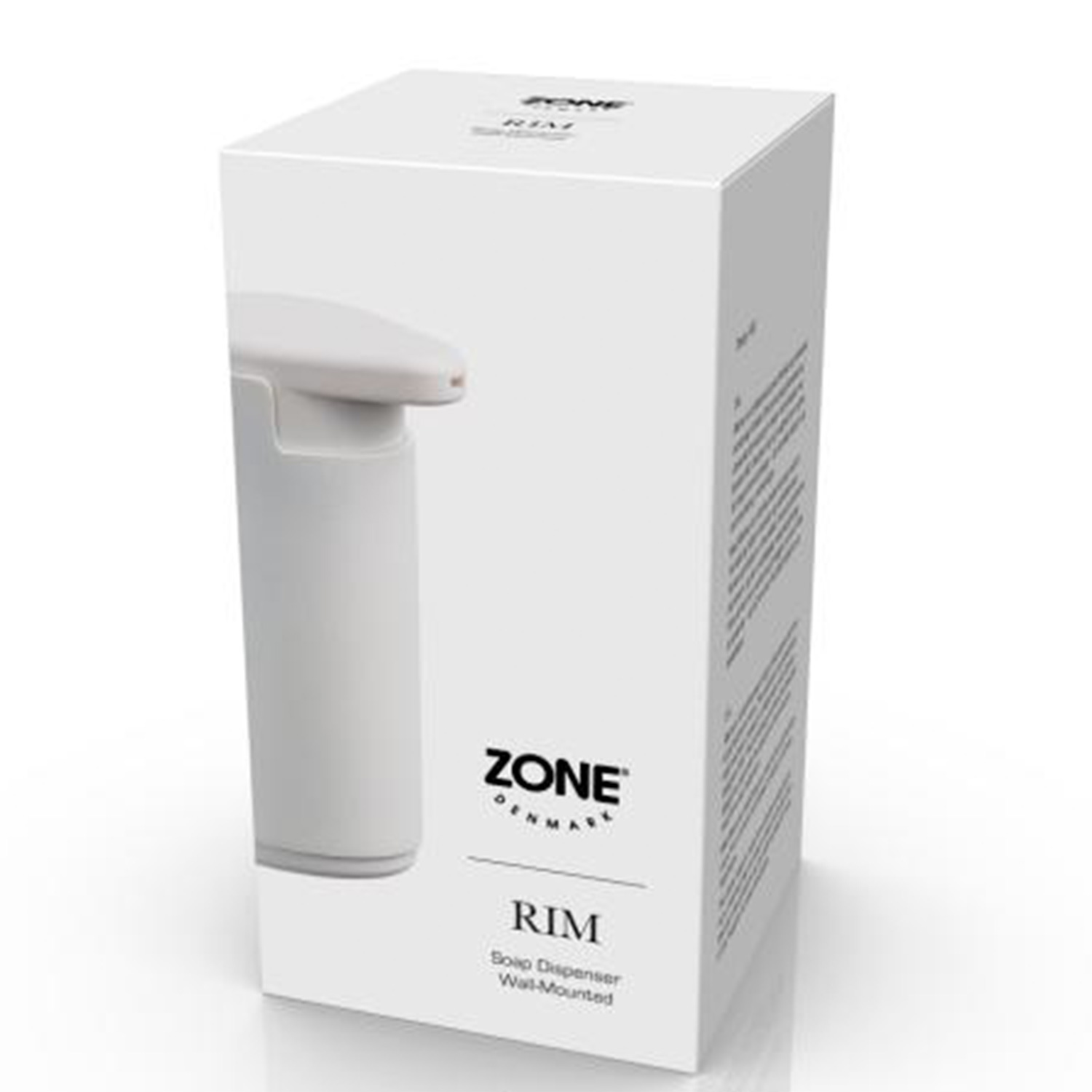 Zone Denmark Rim Seifenspender weiss karton vorne 104863