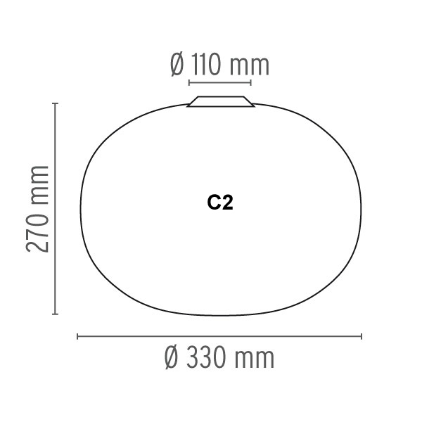 Flos glo ball c1 Abmessungen 18336