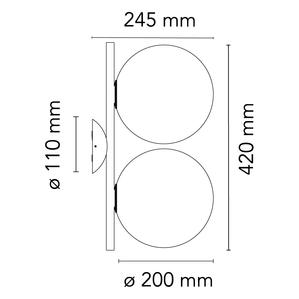 flos leuchte IC c1 double abmessungen 58119