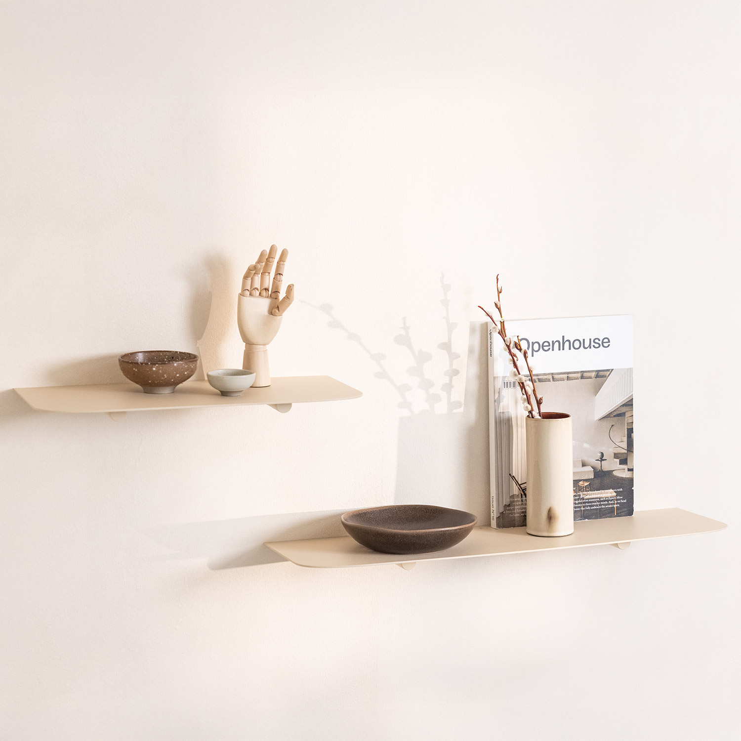 Metallbude - Lenn Wandregal 40 cm weiß