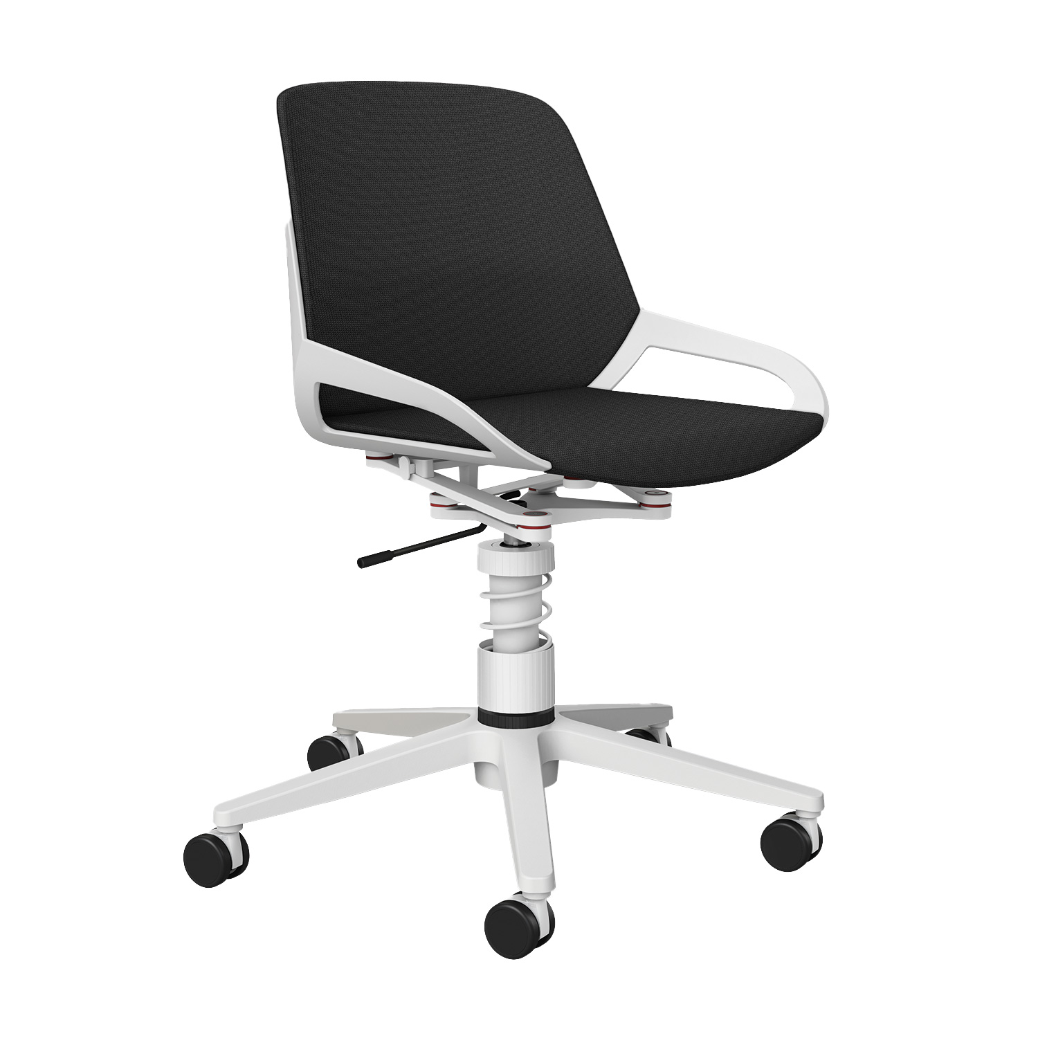 aeris numo task mit federbein mit rueckenpolster weiss dunkelgrau melliert 92880