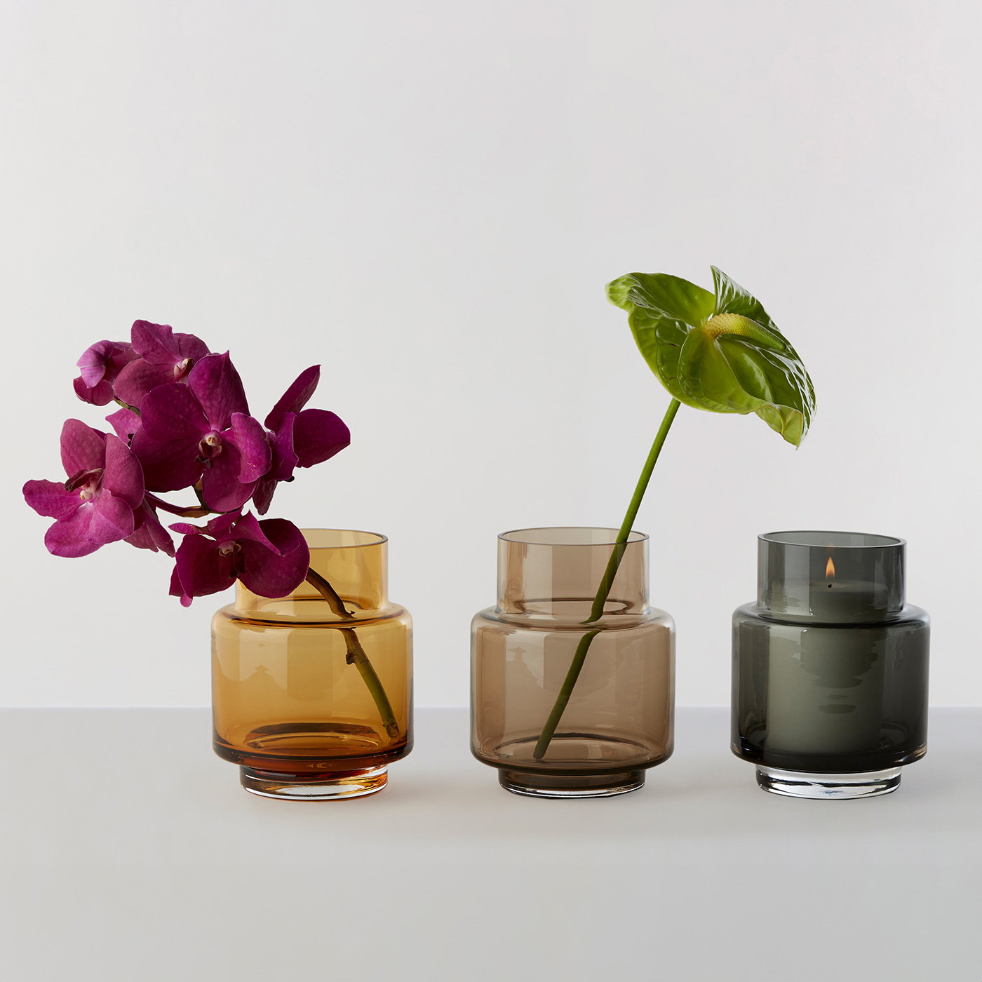 Ro Collection - Hurricane Vase No. 53 sepia brown