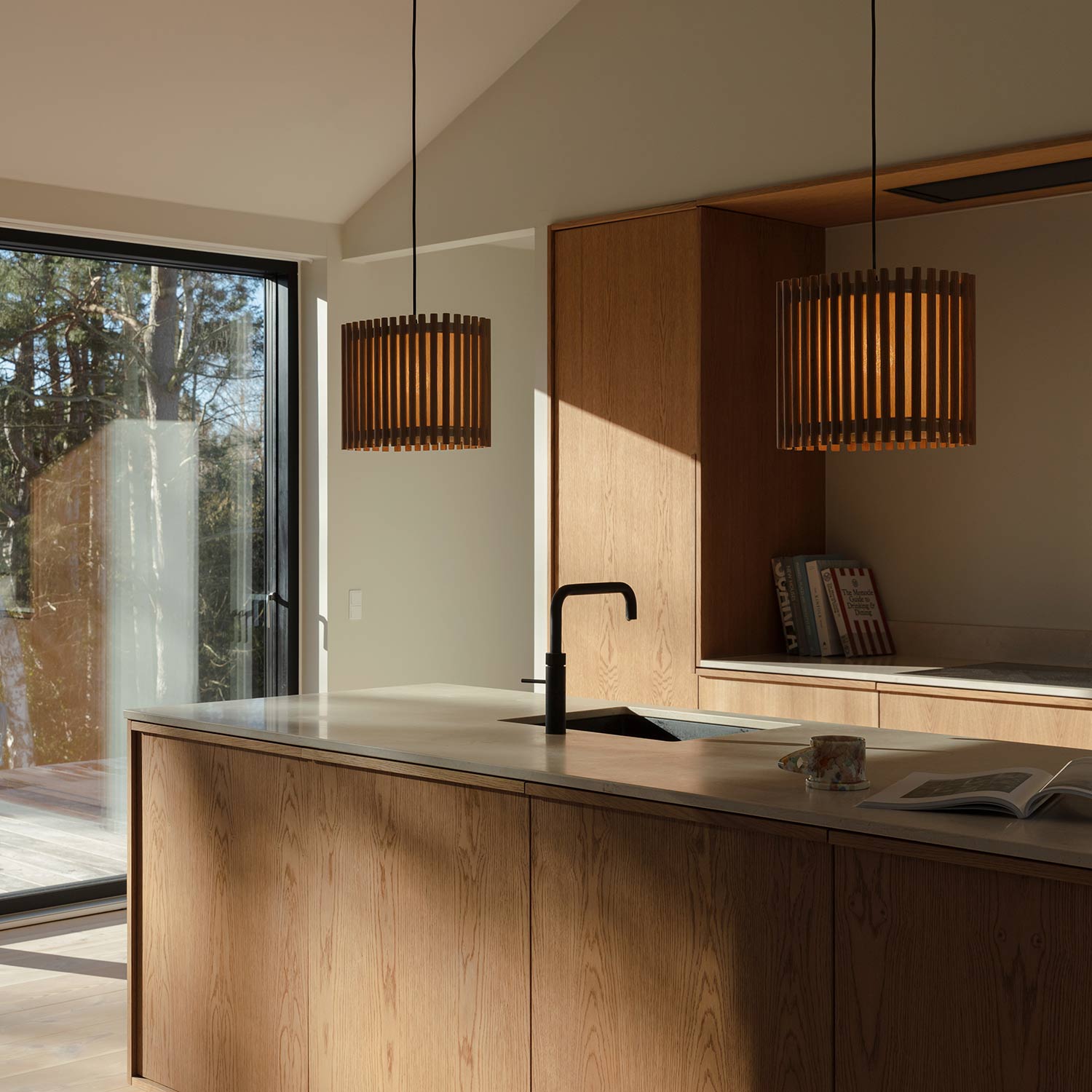 umage komorebi lampenschirm medium rechteckig eiche kueche 92445