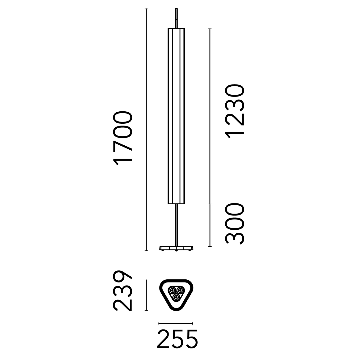 flos emi floor leuchte deep blue abmessungen 103608