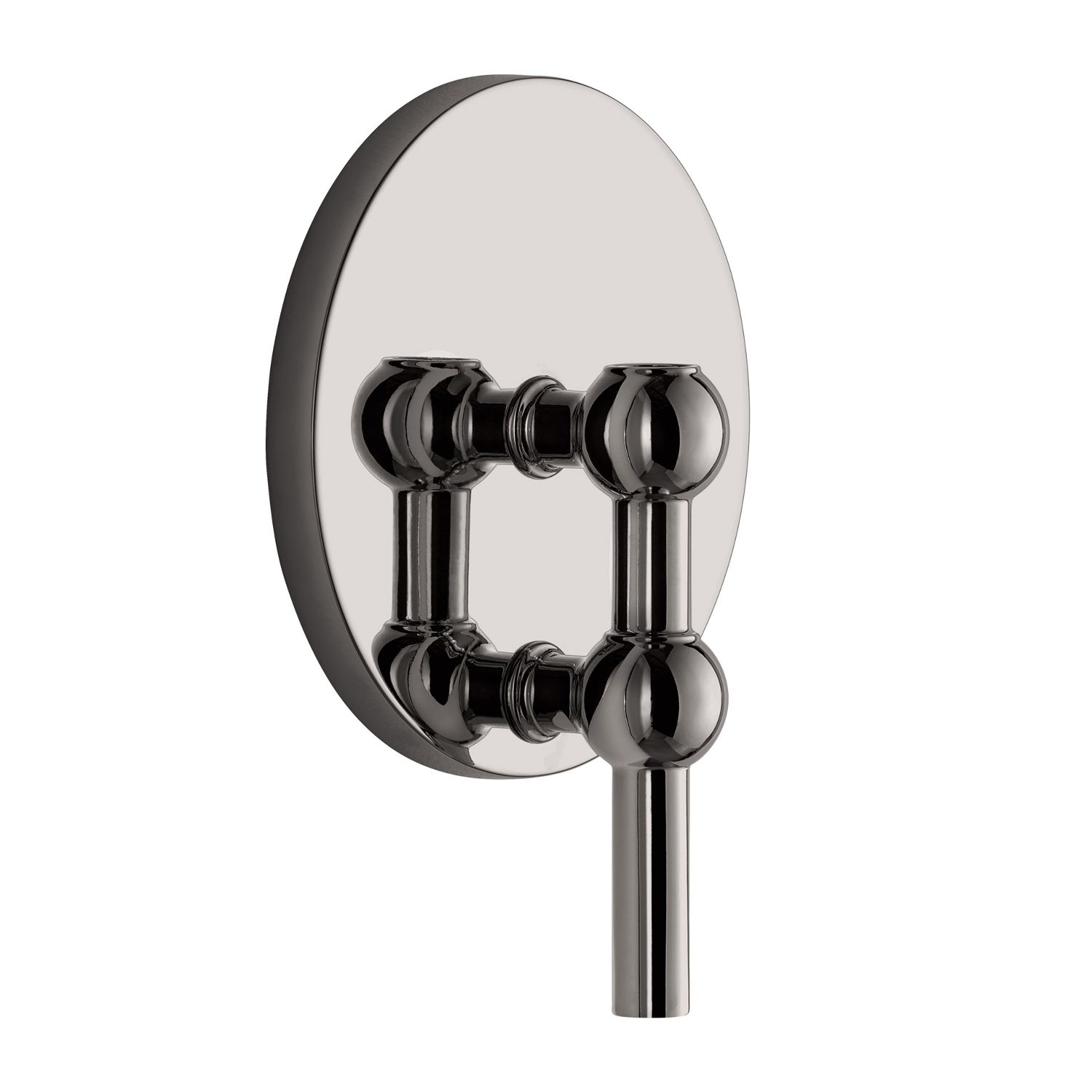 STOFF Nagel - Wandhalterung für Kerzenhalter schwarz chrom