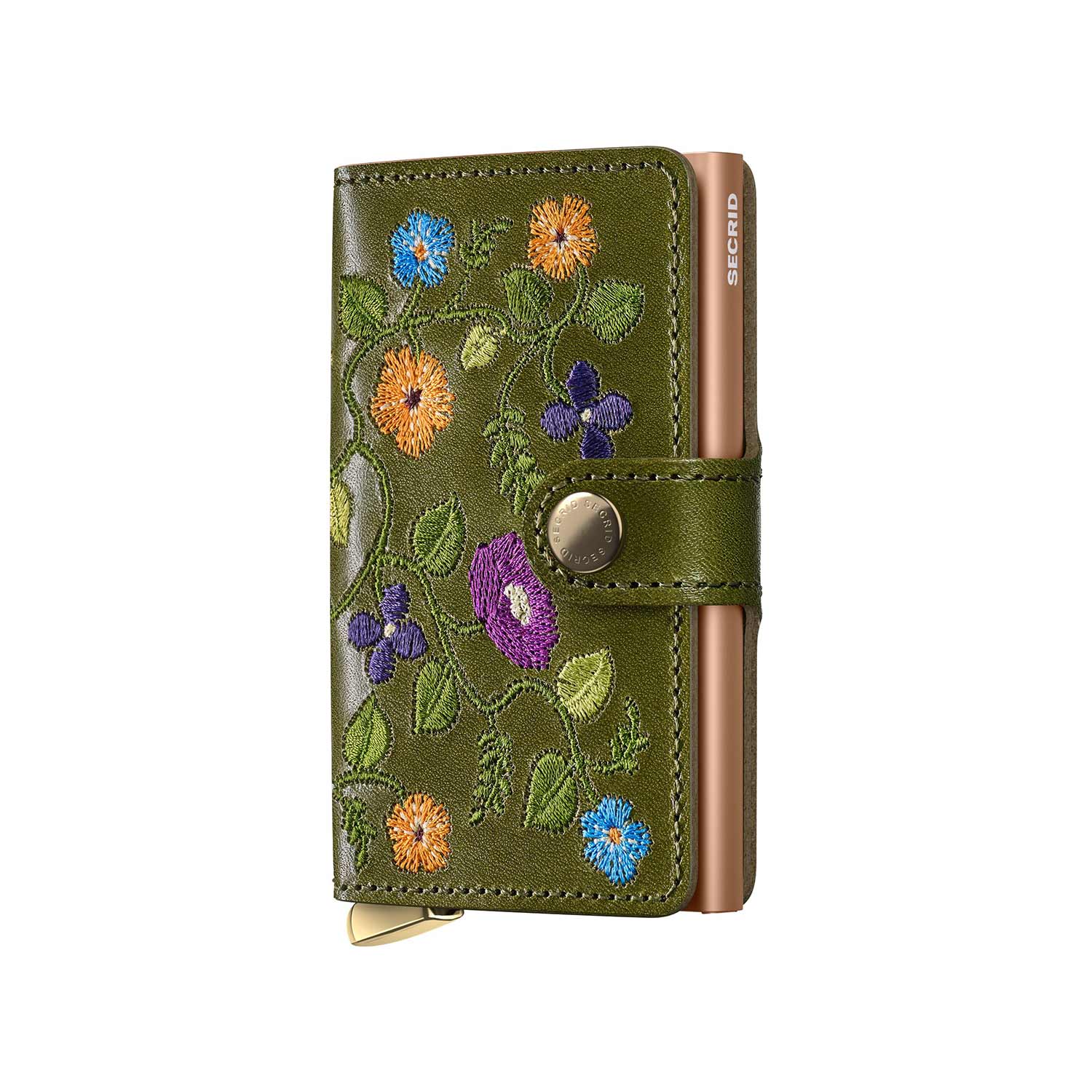 Secrid - Premium+ Miniwallet Stitch Floral olive