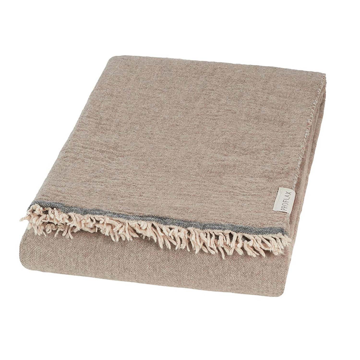 Proflax - Italien Wool Mix Decke 130 x 200 cm stone