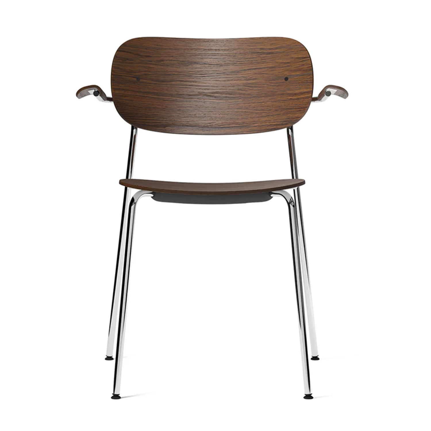 Audo - Co Dining Chair mit Armlehne Chrom/Eiche dunkel