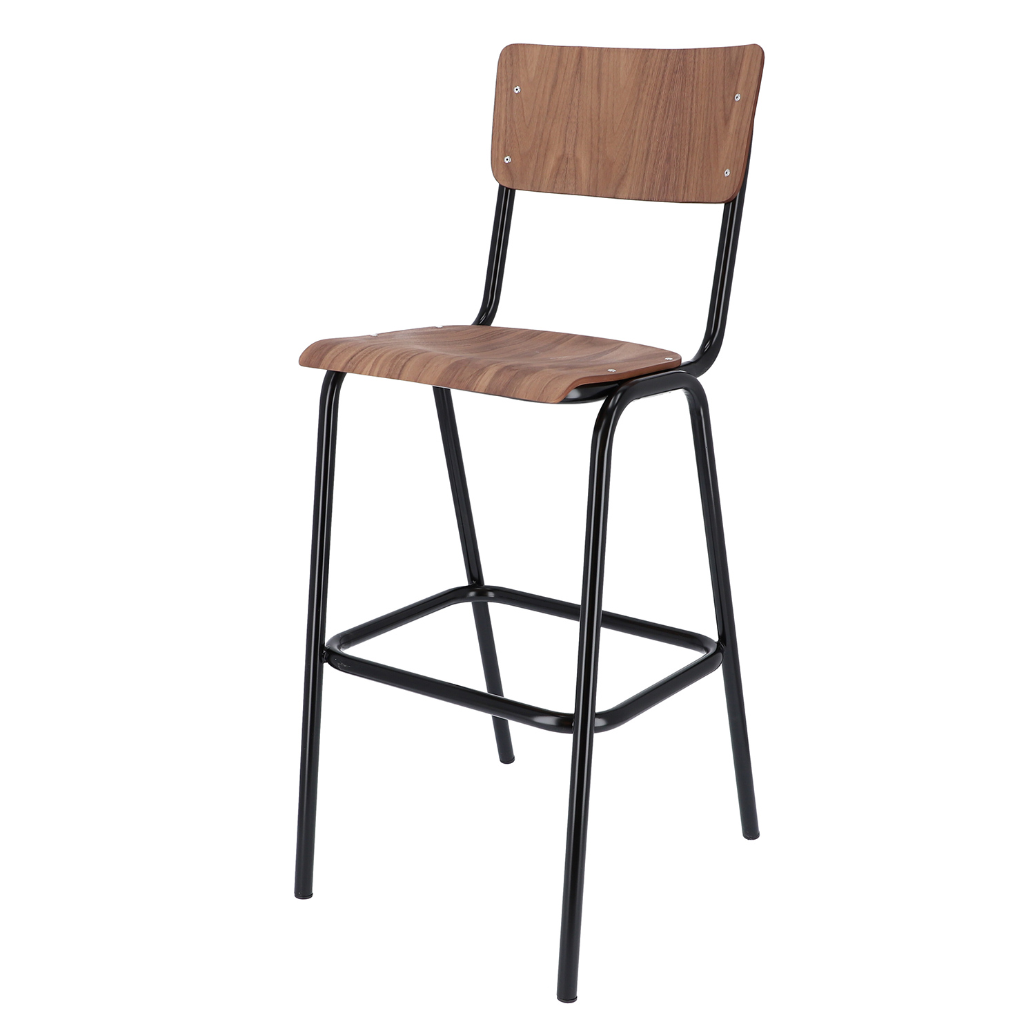 jan kurtz zero barhocker schwarz nussbaum 492944 91802