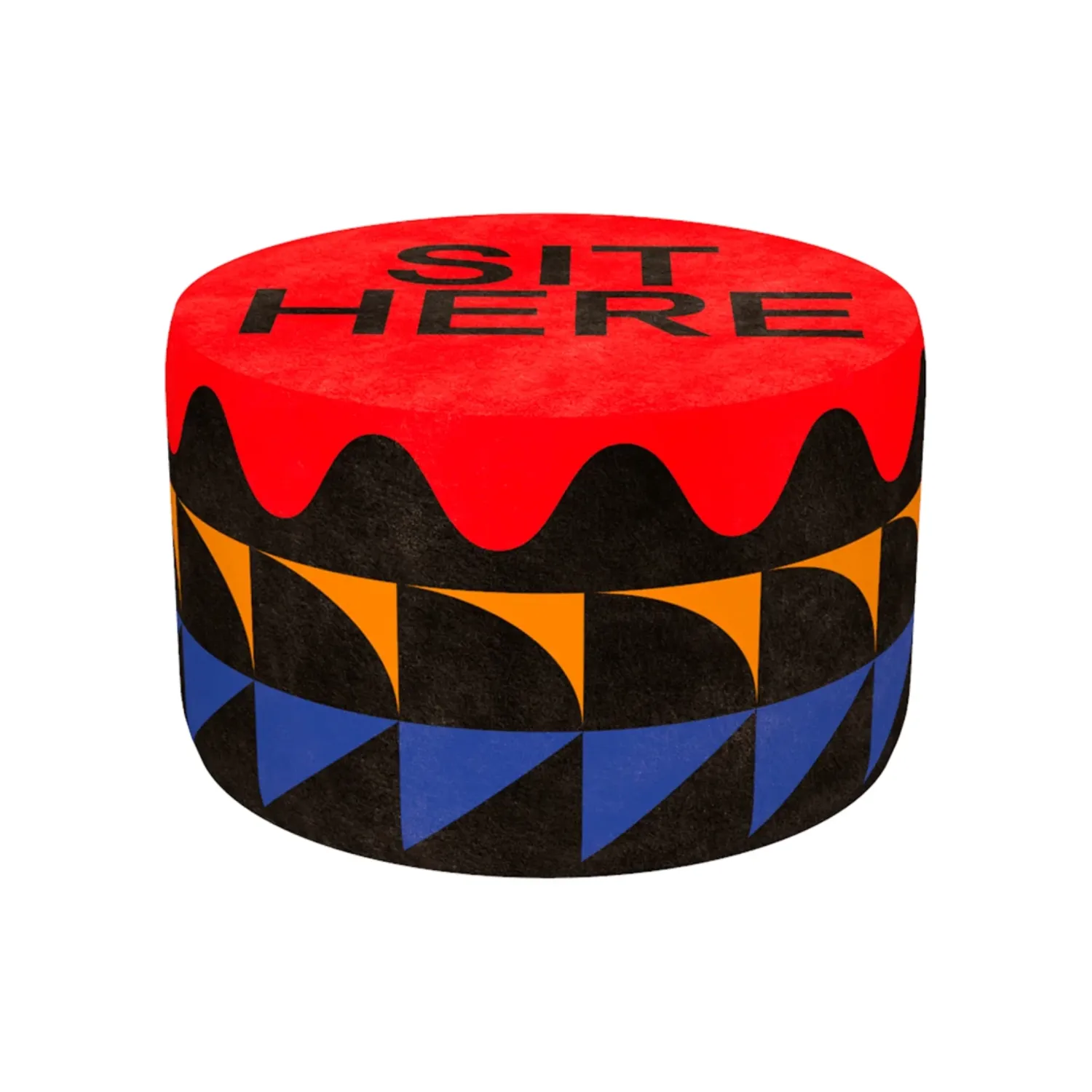 Qeeboo - Oggian Sit Here Pouf red M