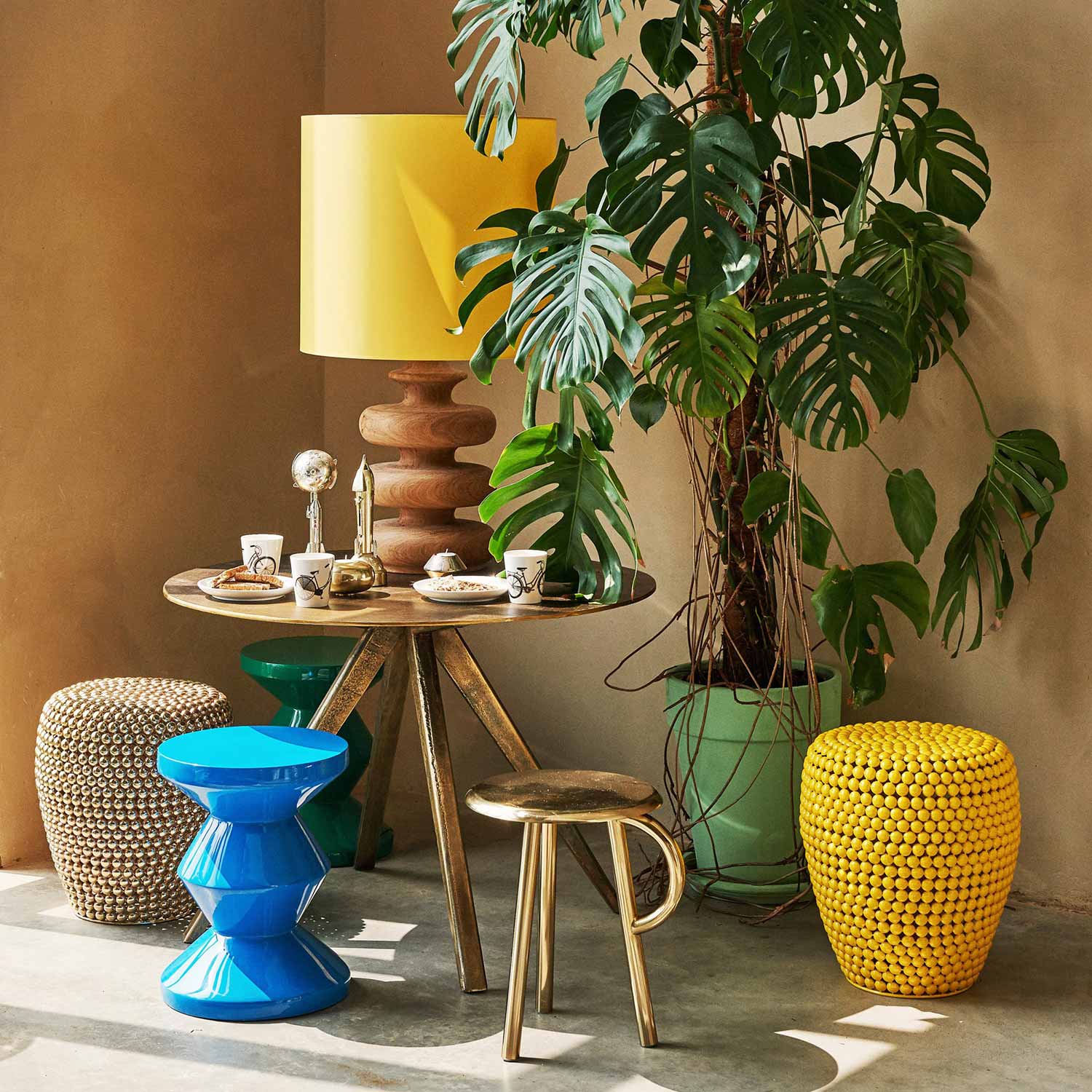 pols potten dot hocker dunkelbraun esszimmer 95201