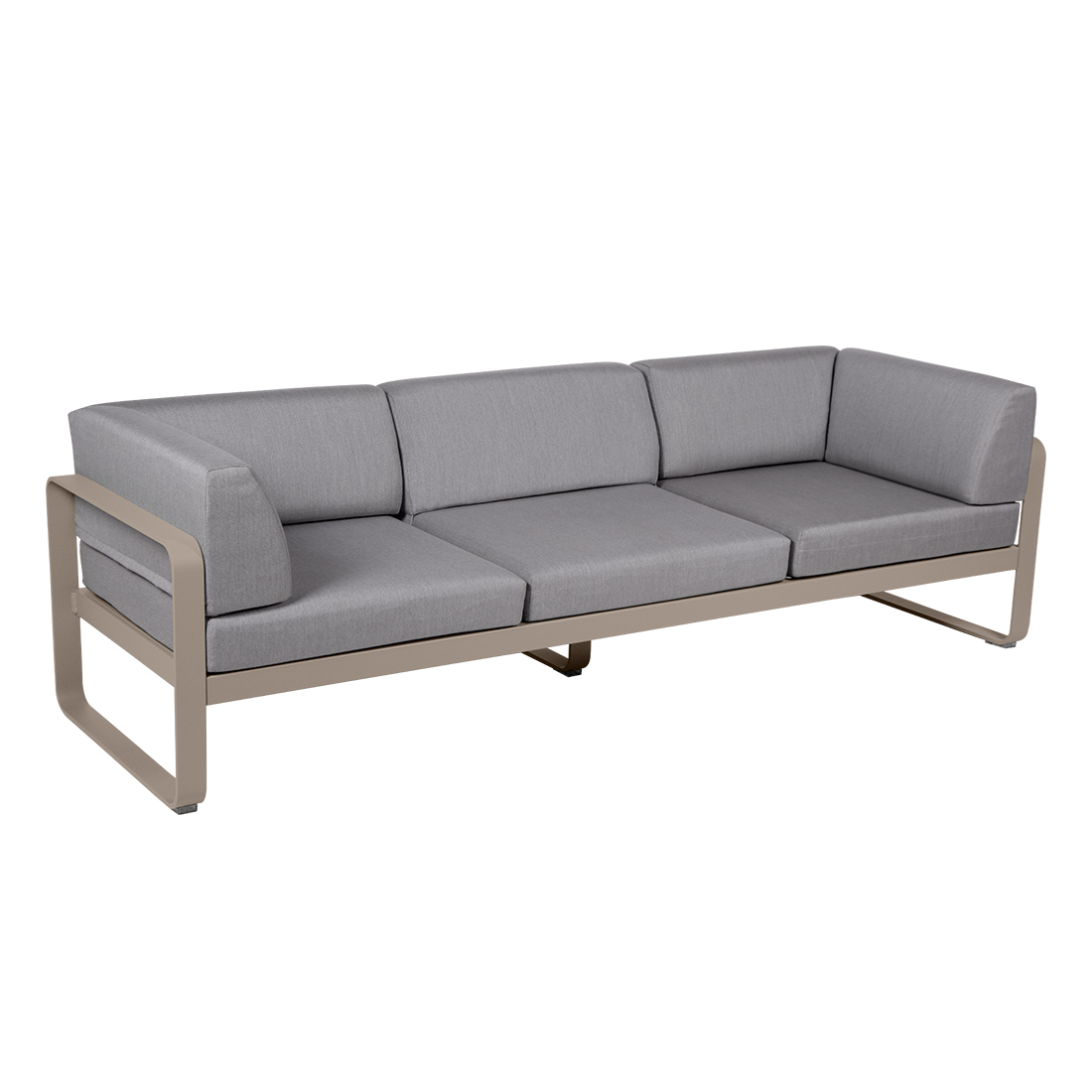 fermob bellevie club sofa 3 muskat flanellgrau 66084
