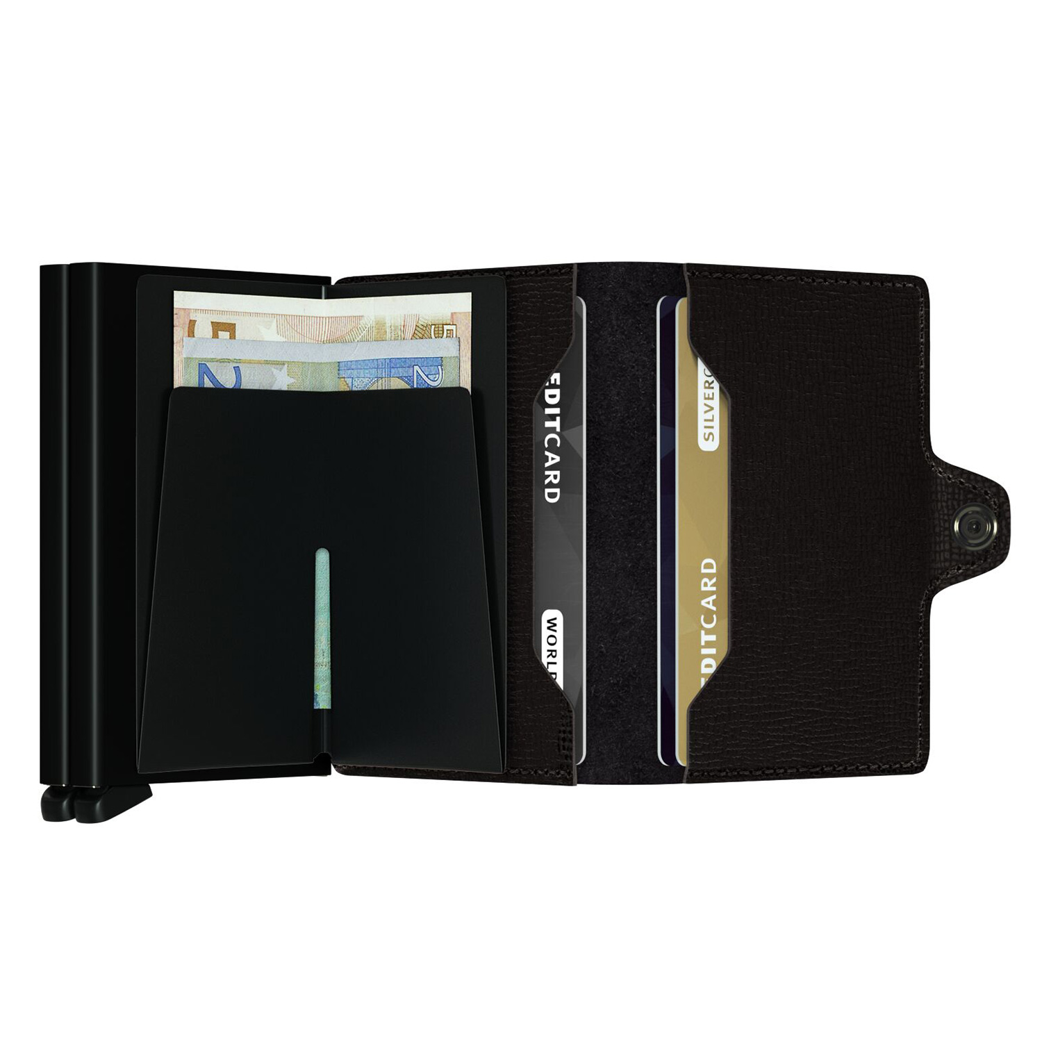 secrid twinwallet Crisple schwarz offen 105067