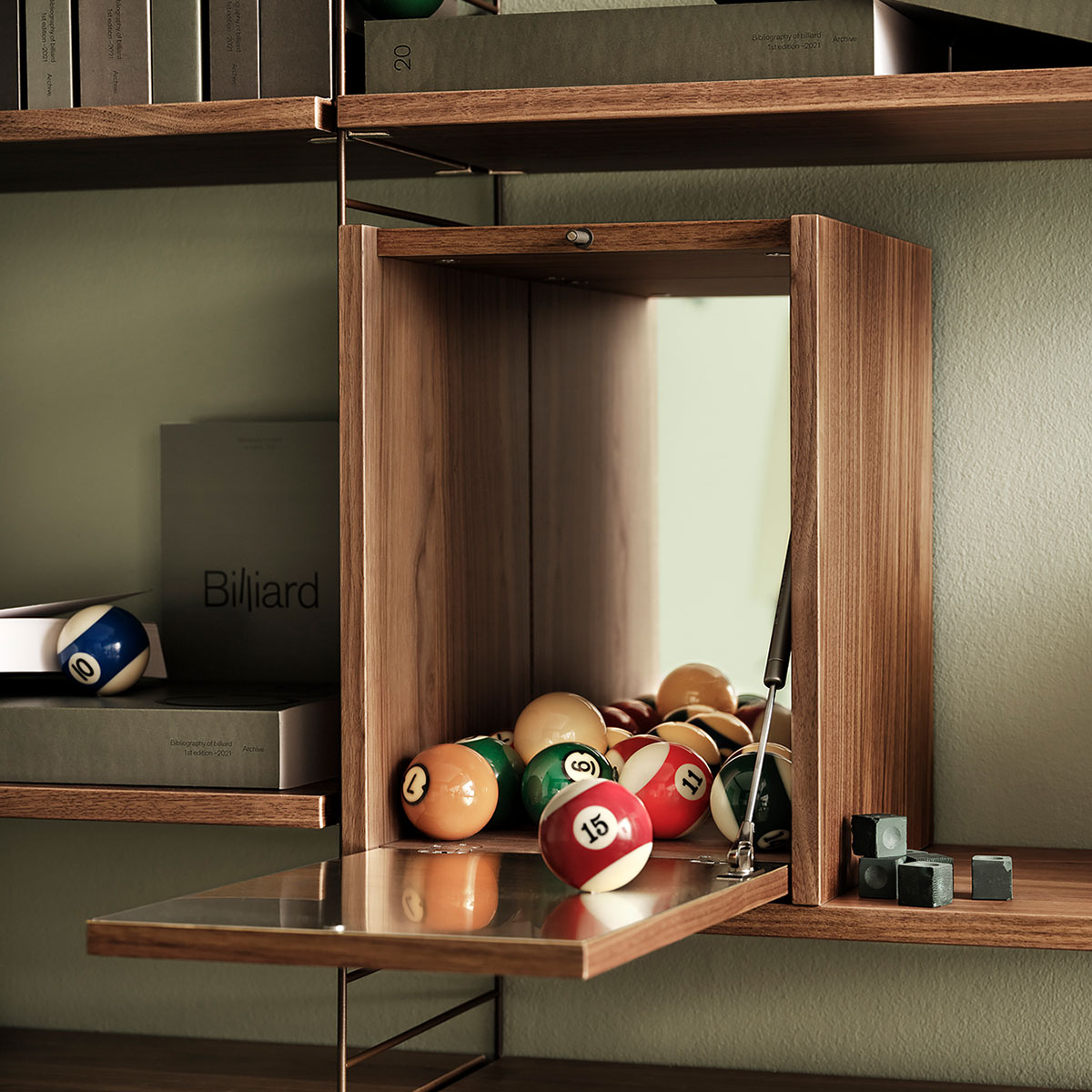 string regal schrankelement klein walnuss billiardkugeln 78700