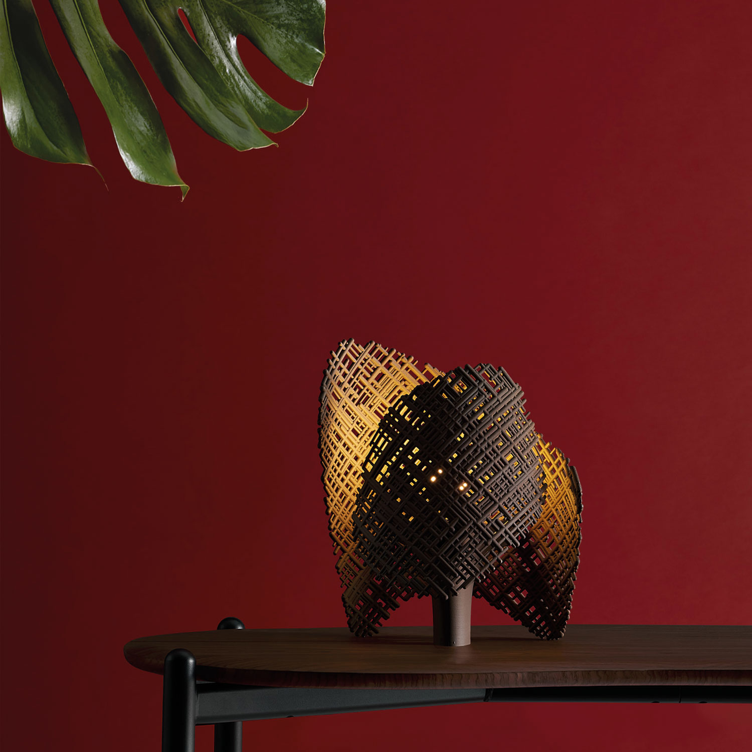 kartell tea leuchte anthrazit ambiente 87522