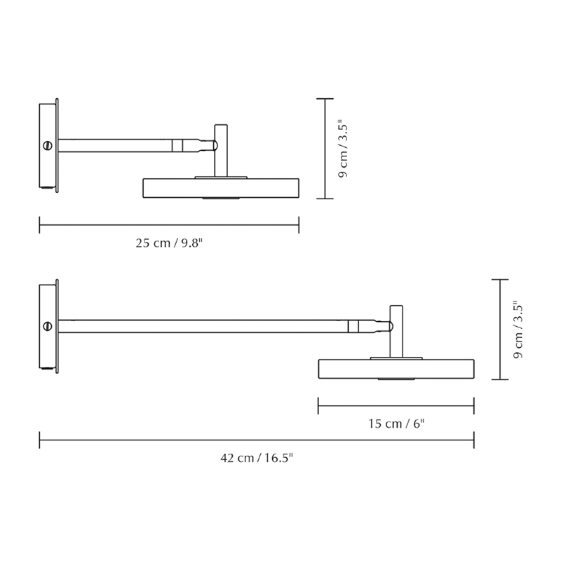 UMAGE asteria wall wandleuchte abmessungen 99127