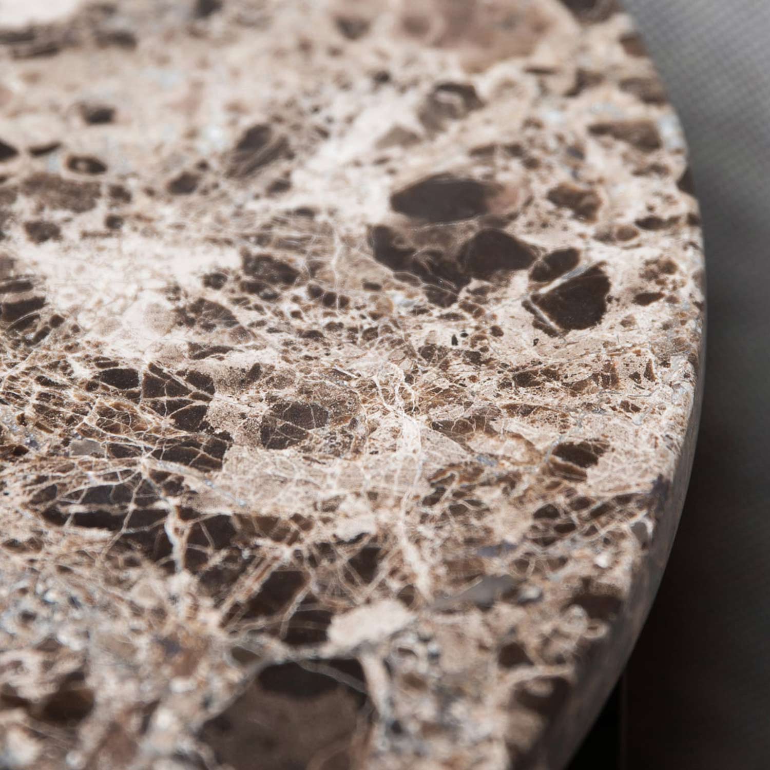 Androgyne Side Tischplatte emperador dark marmor 69408