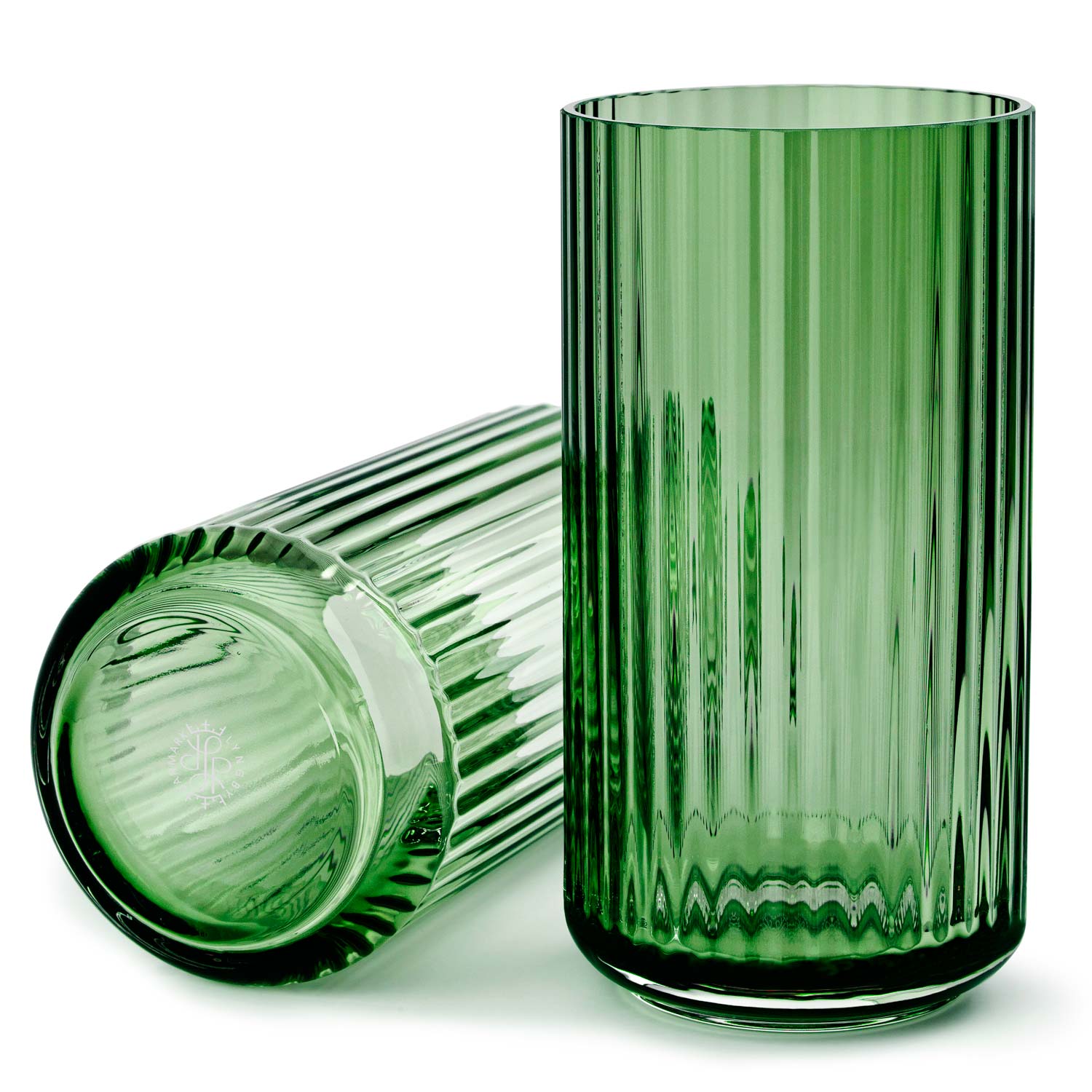 Lyngby vase glas green 20cm 201041 01