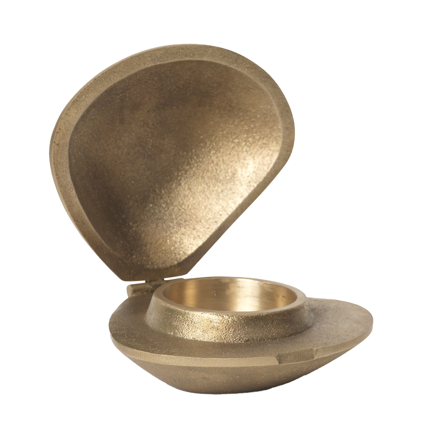 ferm living clam teelichthalter leer 96175