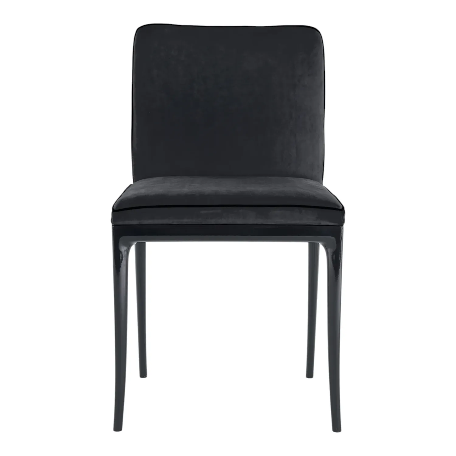 Kartell - Lillybet Stuhl Velvet schwarz/anthrazit