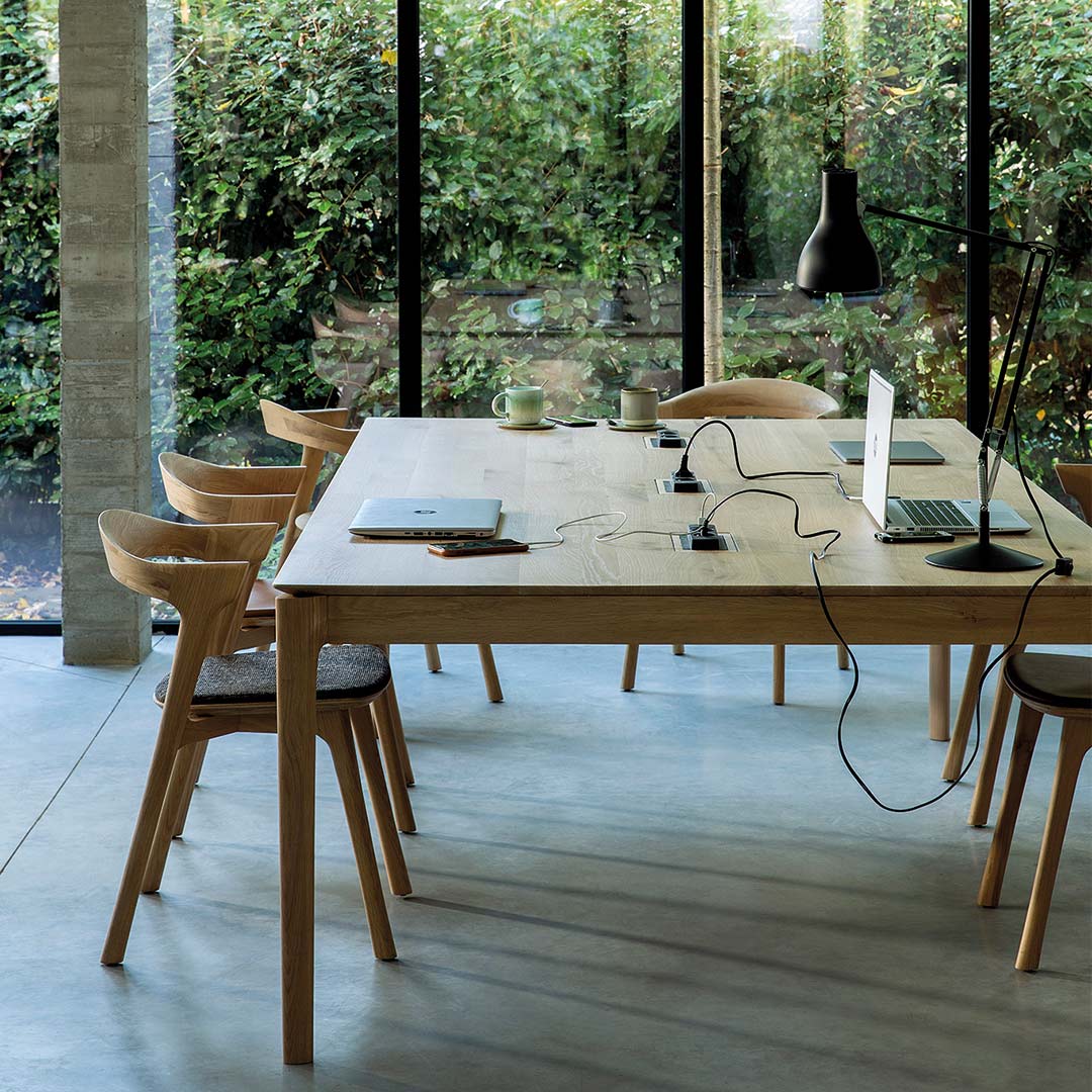 ethnicraft bok cowork schreibtisch ambiente steckdosen 84340