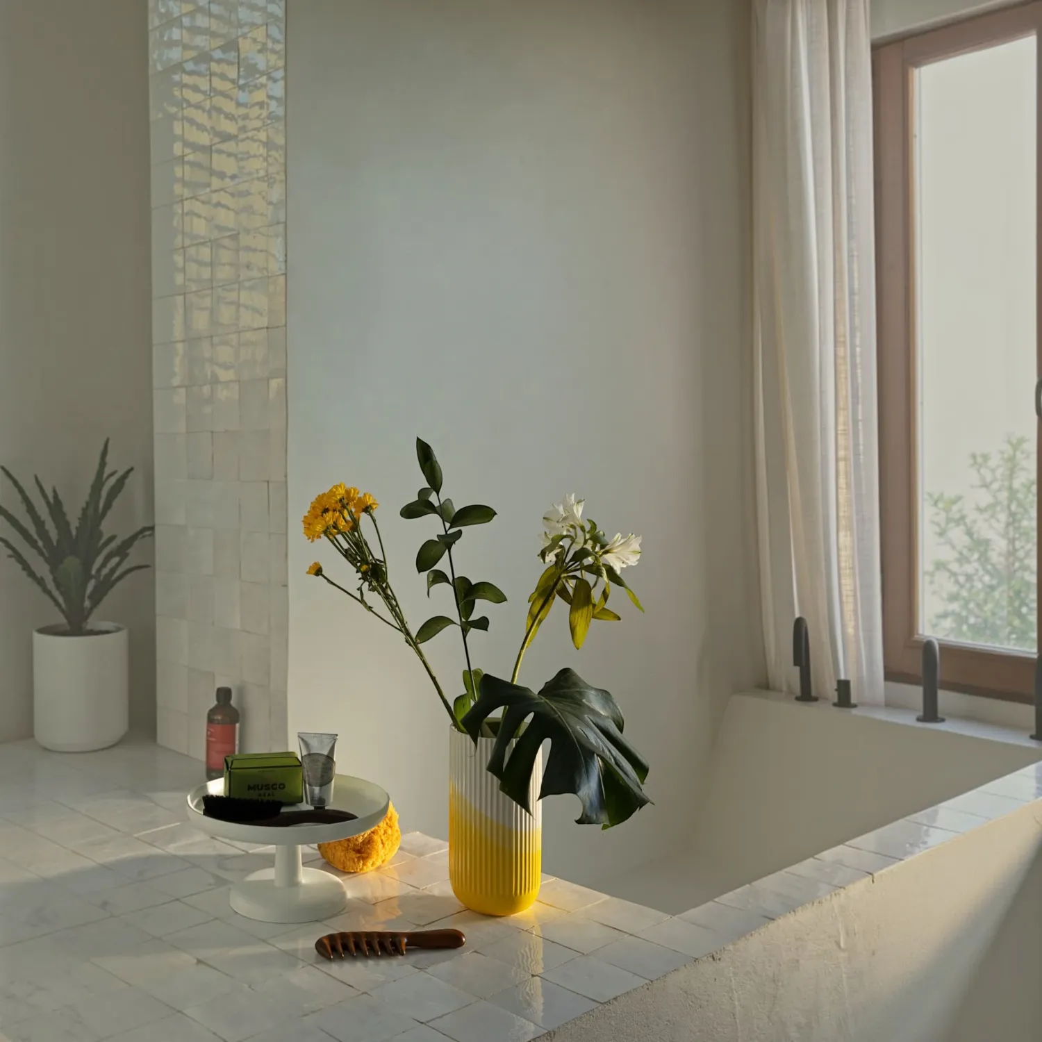 Vitra - Herringbone Vase geriffelt, gelb