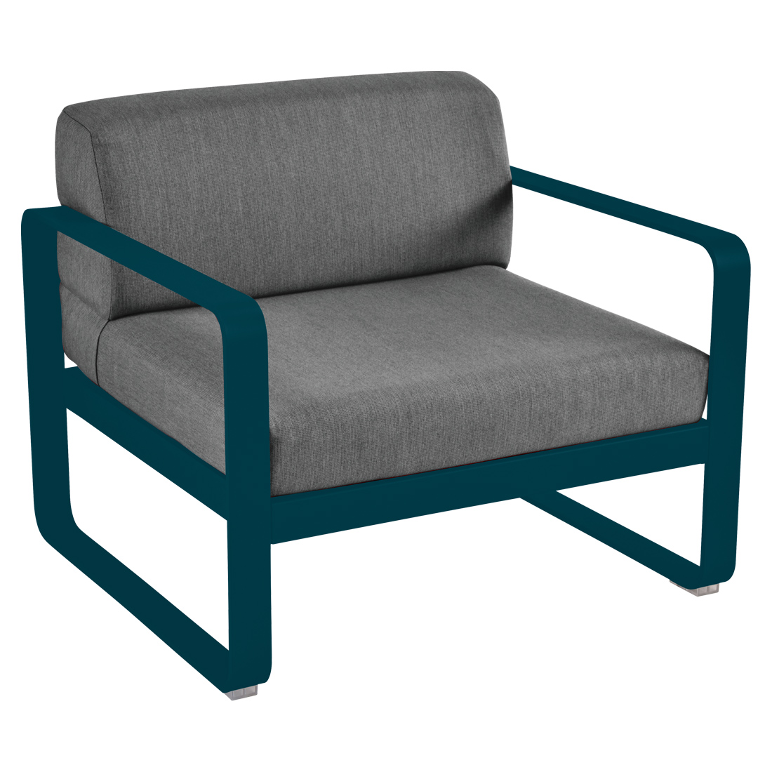 fermob bellevie sessel acapulcoblau graphitgrau 65852