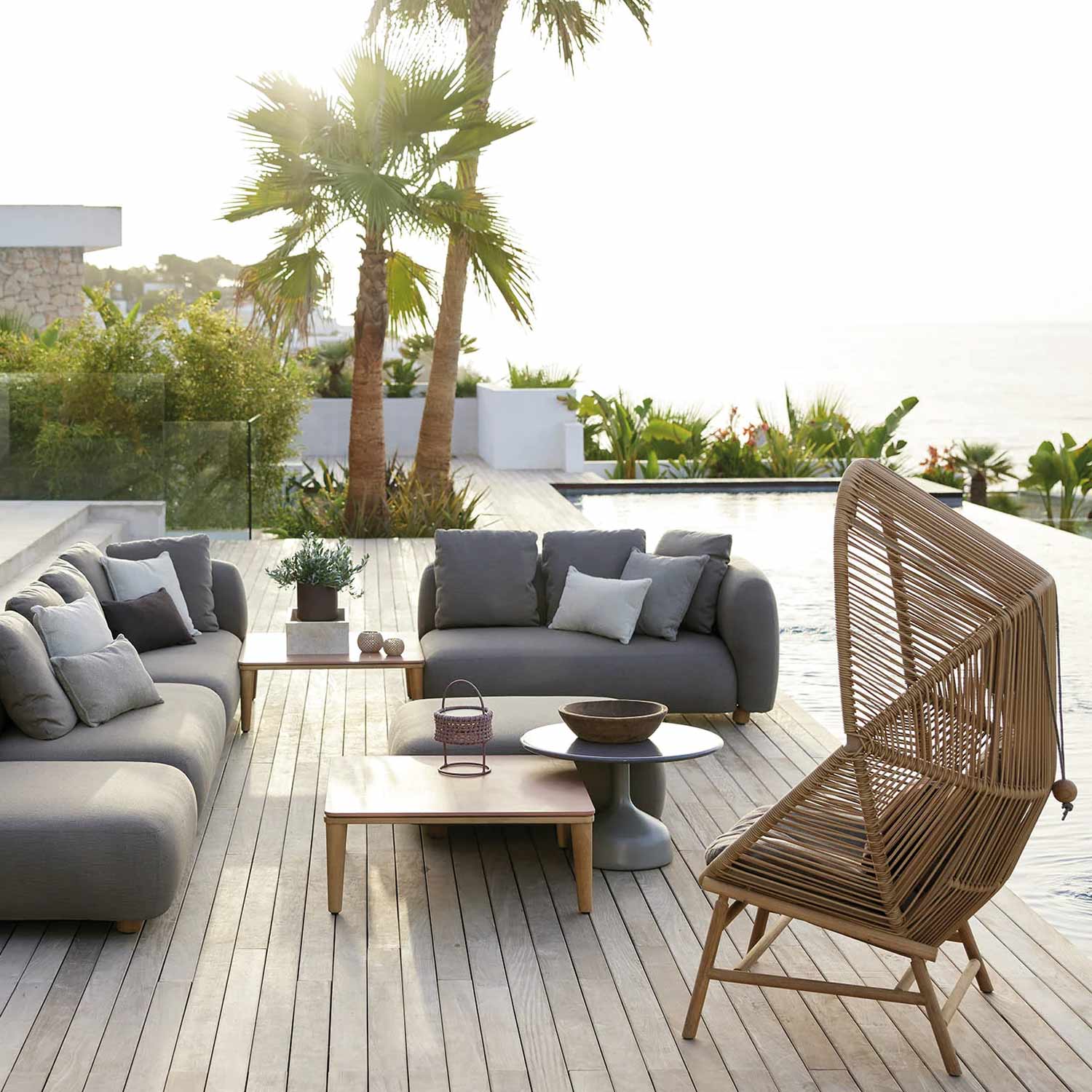 cane line hive haengesessel teak gestell teak ambiente 89179