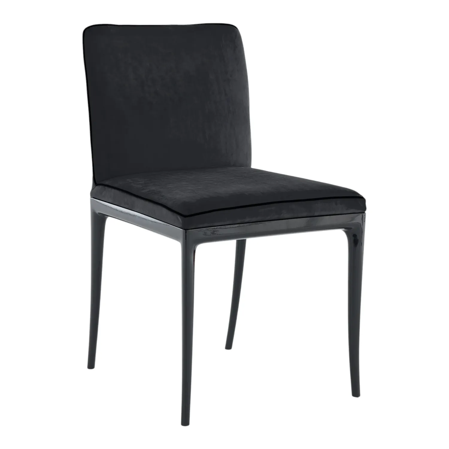 Kartell - Lillybet Stuhl Velvet schwarz/anthrazit