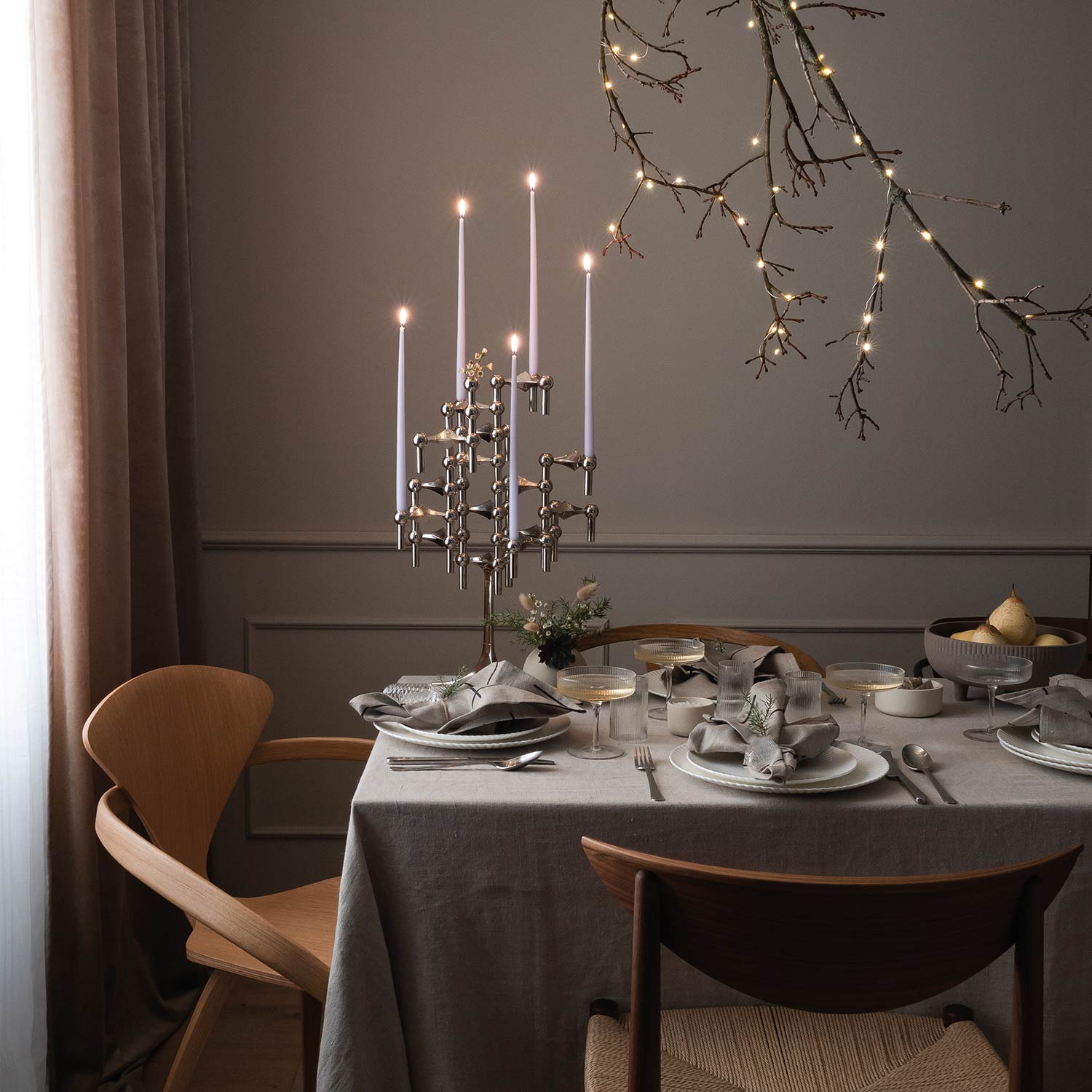 stoff nagel standfuss silber kerzenleuchter 78133