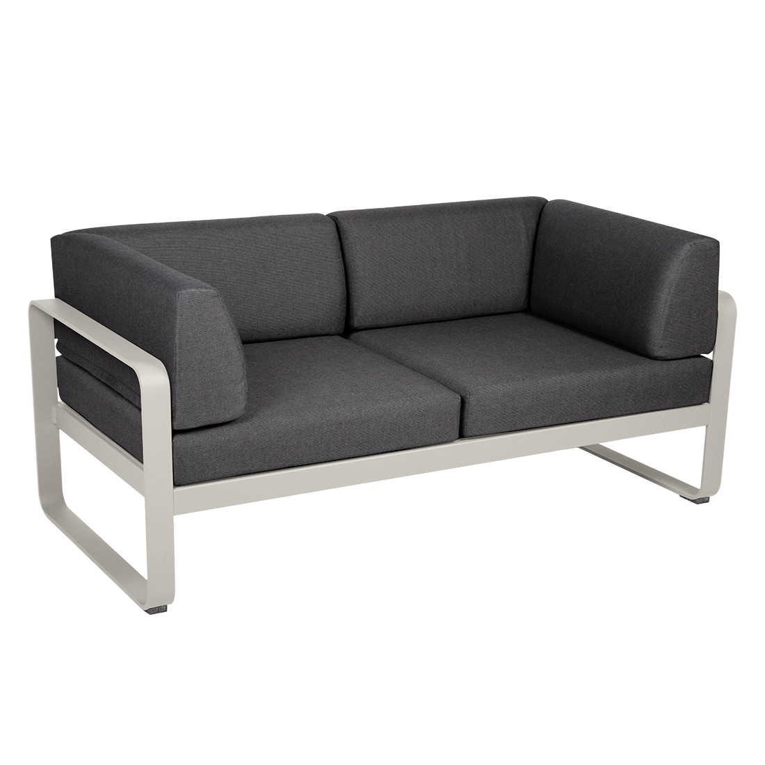 fermob bellevie club sofa lehmgrau graphitgrau 66052
