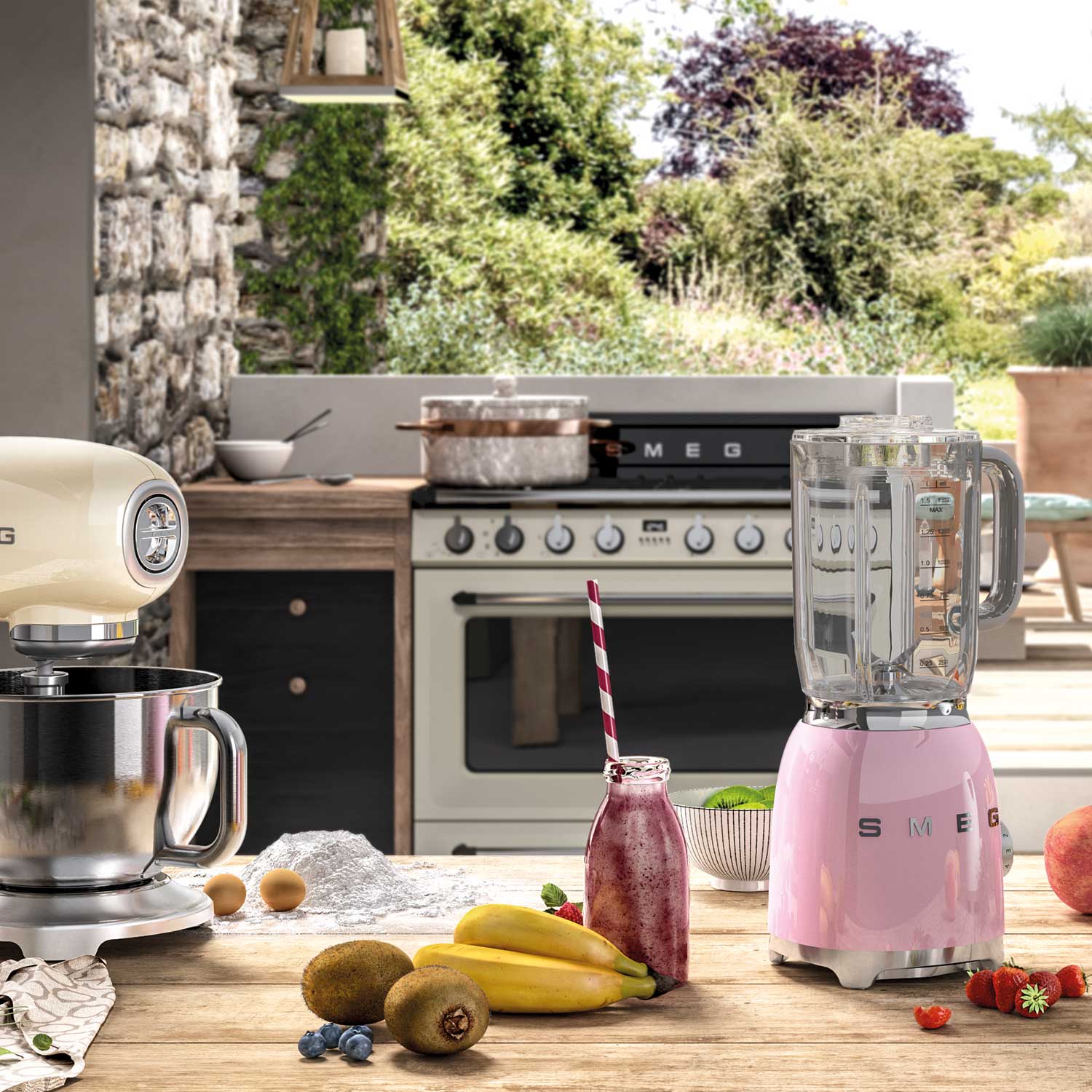smeg standmixer pink outdoor 55641