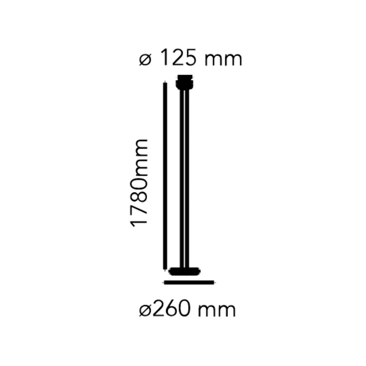 flos bellhop rot stehleuchte abmessung 68997