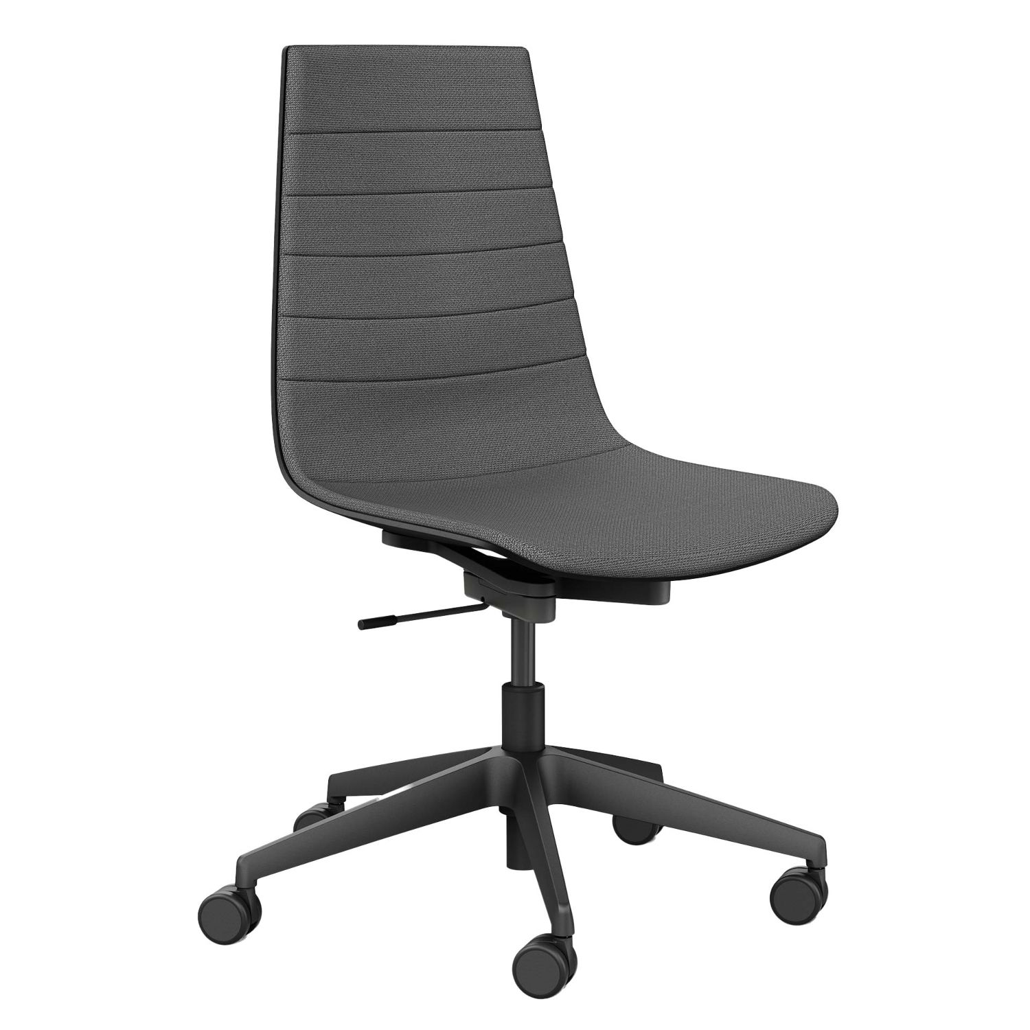 Aeris - Linu Task Stuhl Säule, Fußkreuz, Rollen, Cura grau