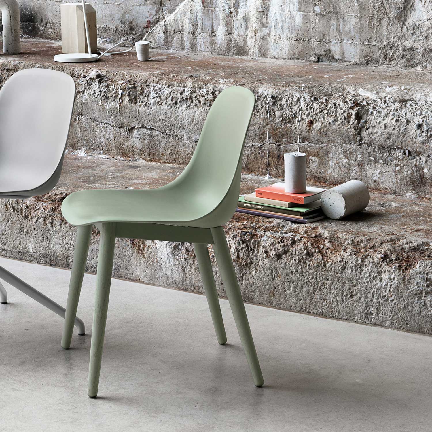 fiber sidechair wood dusty green muuto 53823