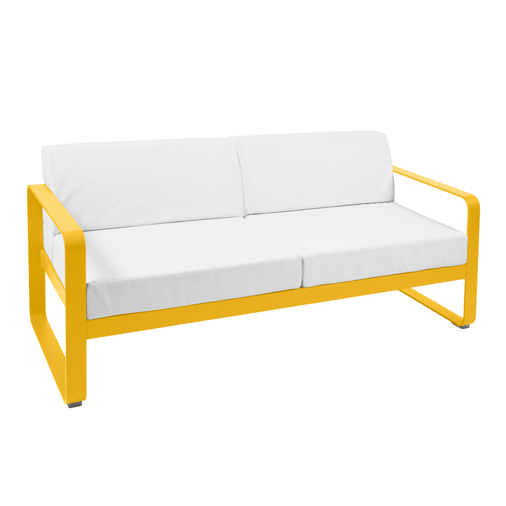 fermob bellevie sofa 2 honig grauweiss 65917
