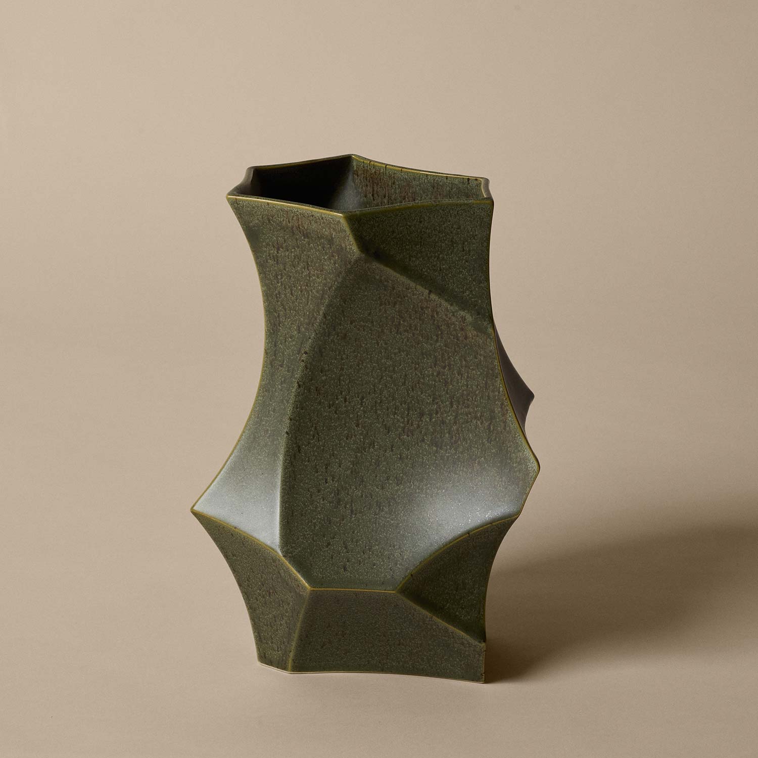 Ferm Living - Cueva Vase large dark sage