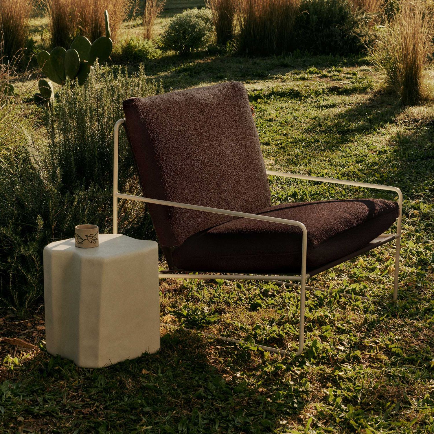 Ferm Living - Desert 1-Sitzer cashmere/Pure Bouclé off-white