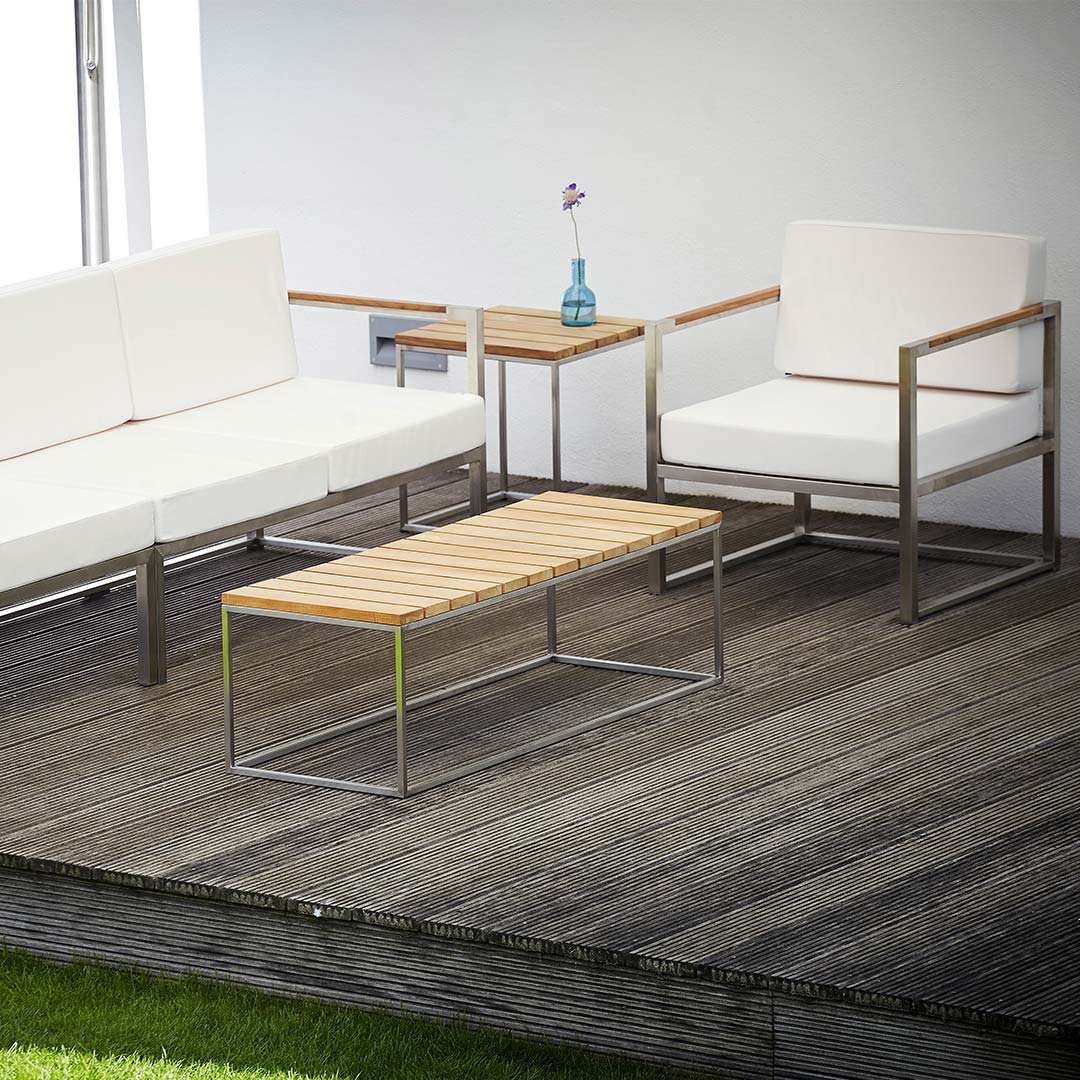 jan kurtz lux lounge outdoor armlehnsessel weiss edelstahl 80223