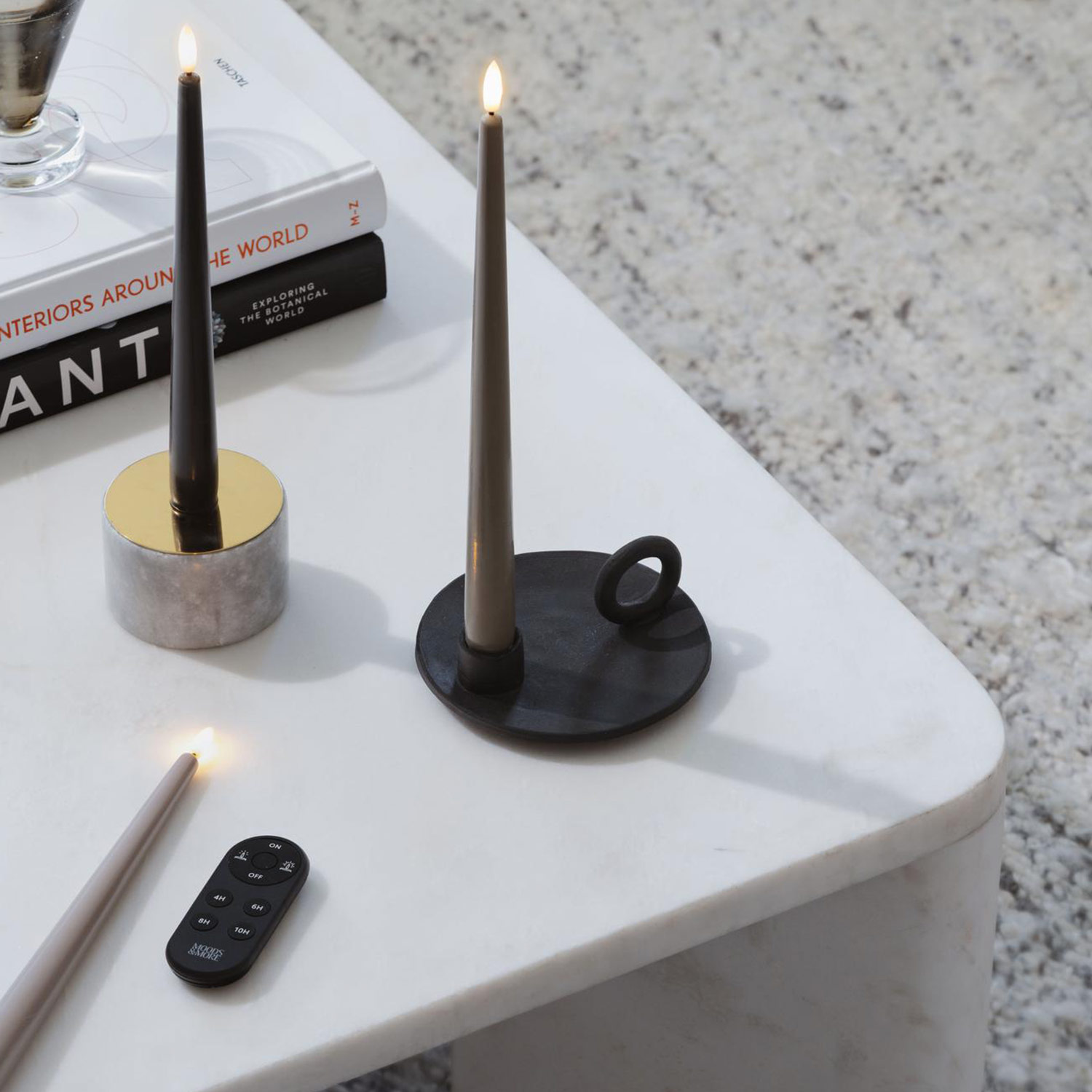 Moods&More - LED- Stabkerzen Ø23x250mm honey mustard