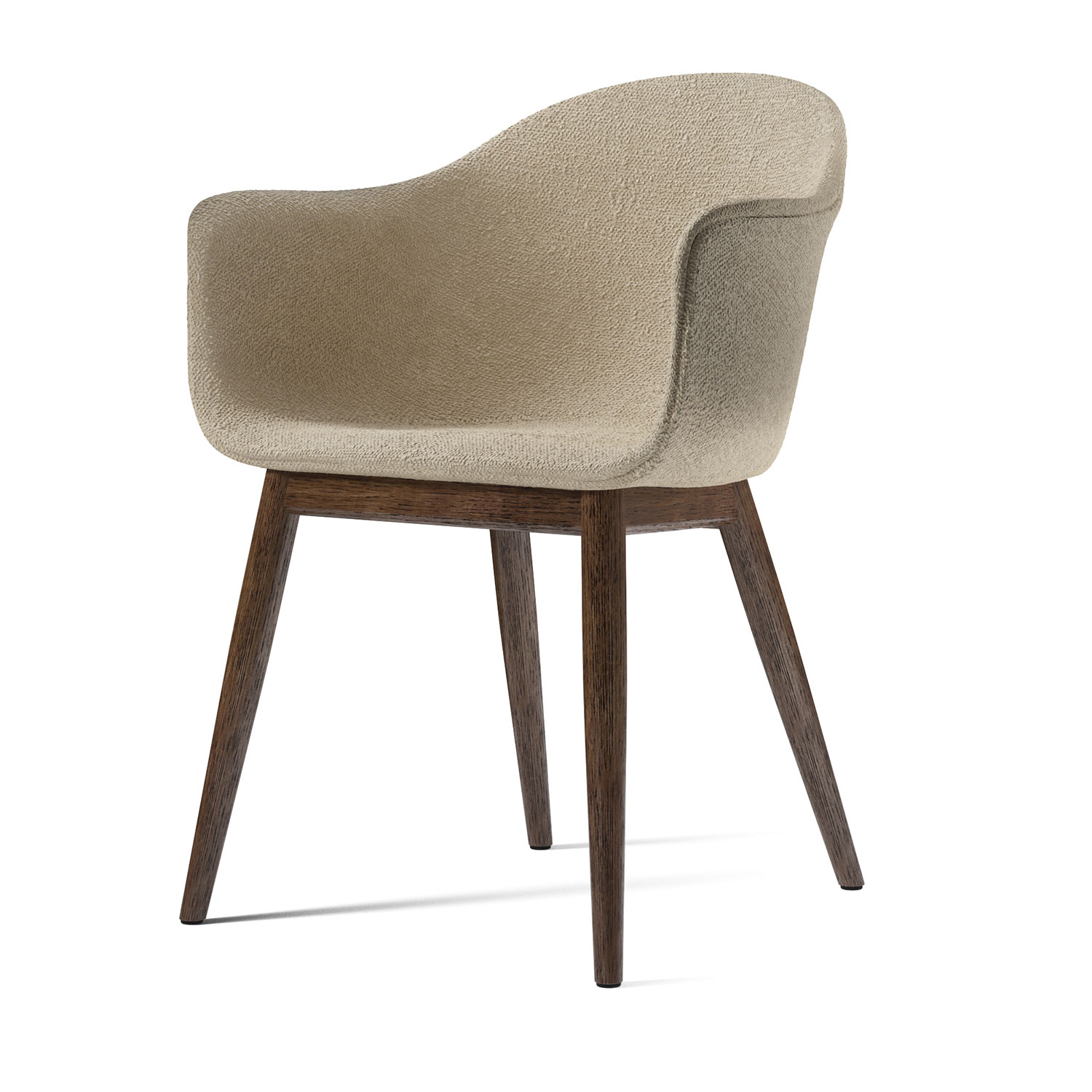 Audo - Harbour Essstuhl Holz/gepolstert Dark Oak/Bouclé