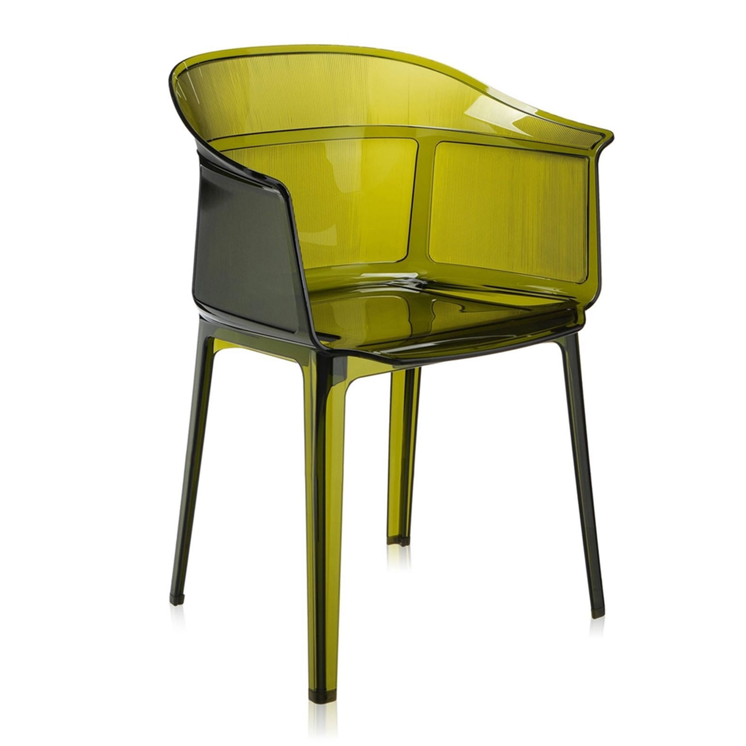 Kartell - Papyrus Outdoorstuhl olivgrün