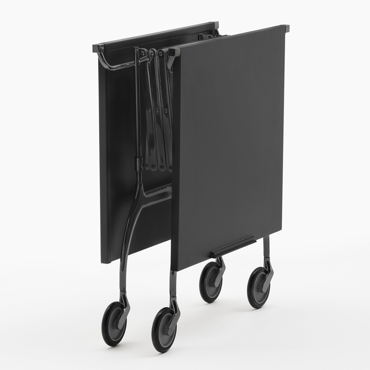 kartell battista servierwagen schwarz geklappt 57812