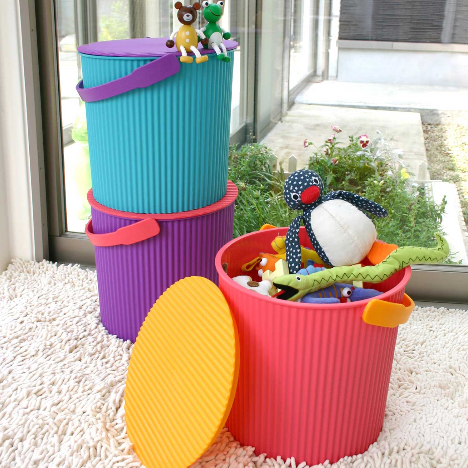 Hachiman - Omnioutil Eimer mit Deckel 10 l flamingo