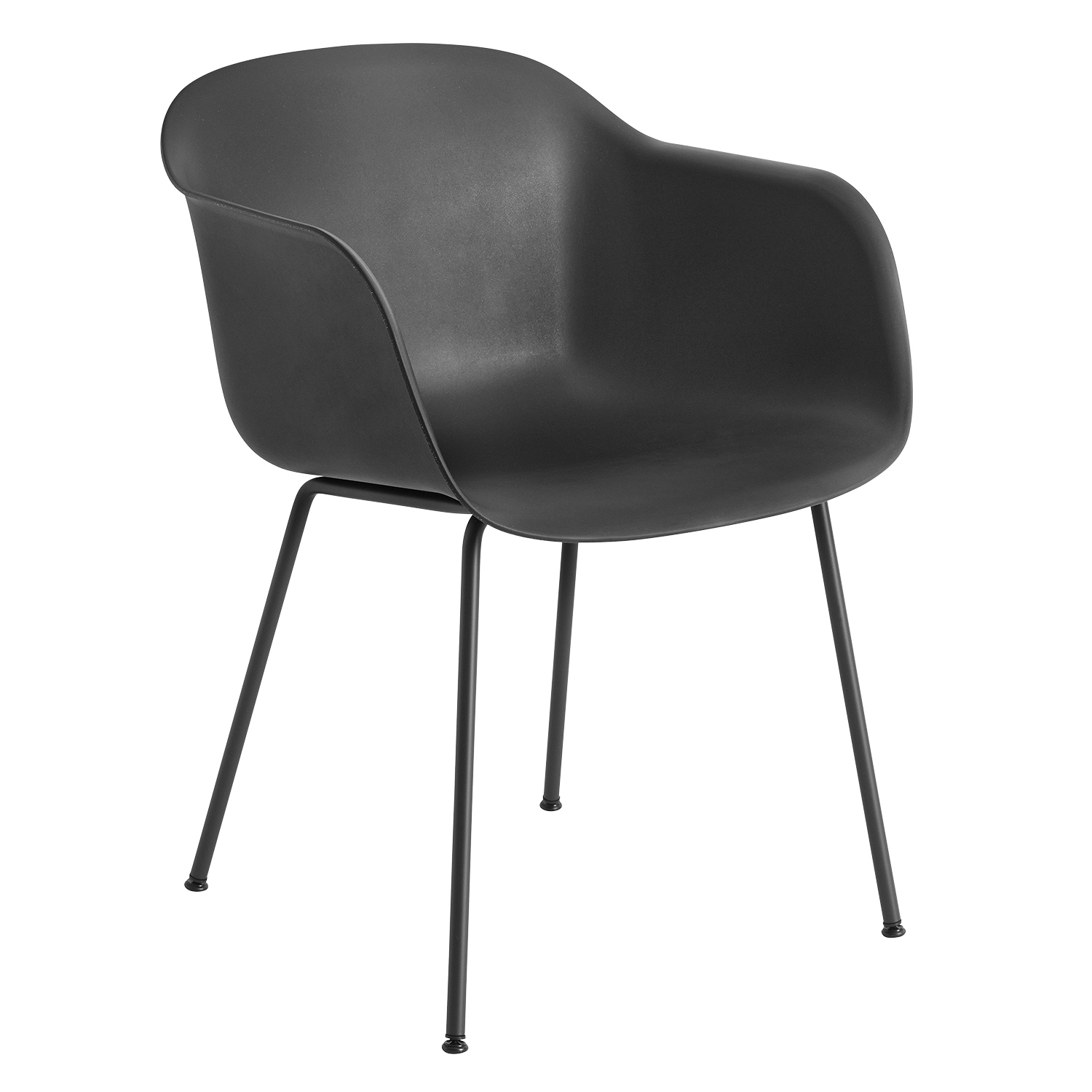 muuto fiber chair tube base schwarz 53819