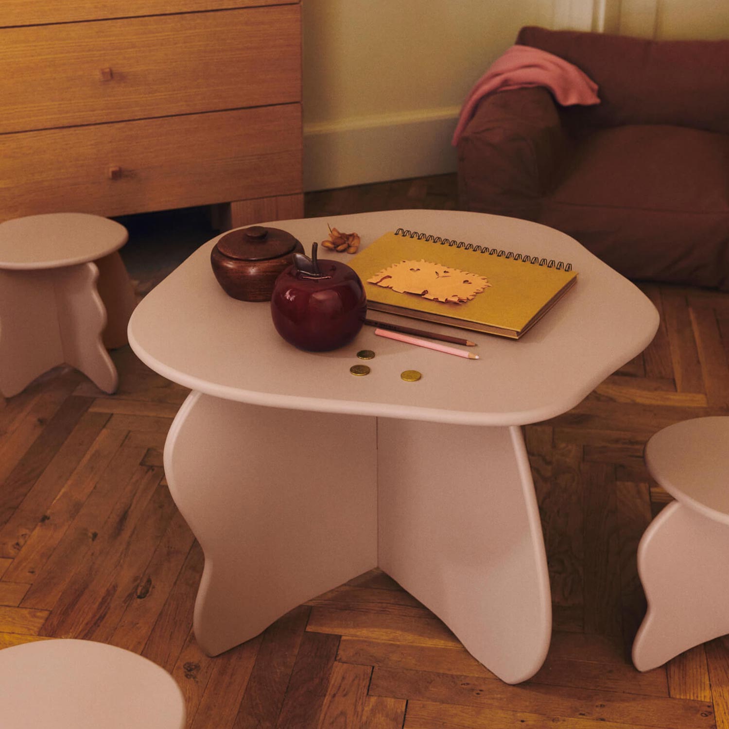 Ferm Living - Billow Knautschsack tan