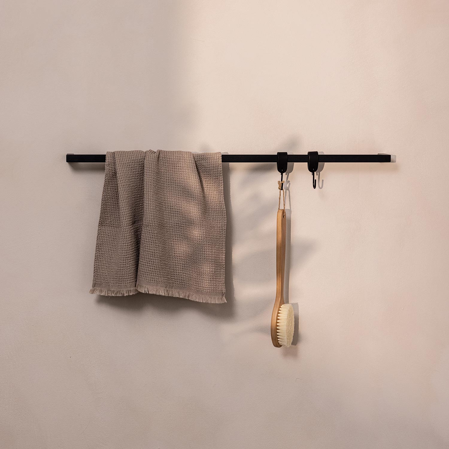 metallbude vana handtuchhalter schwarz eckig handtuch 96766