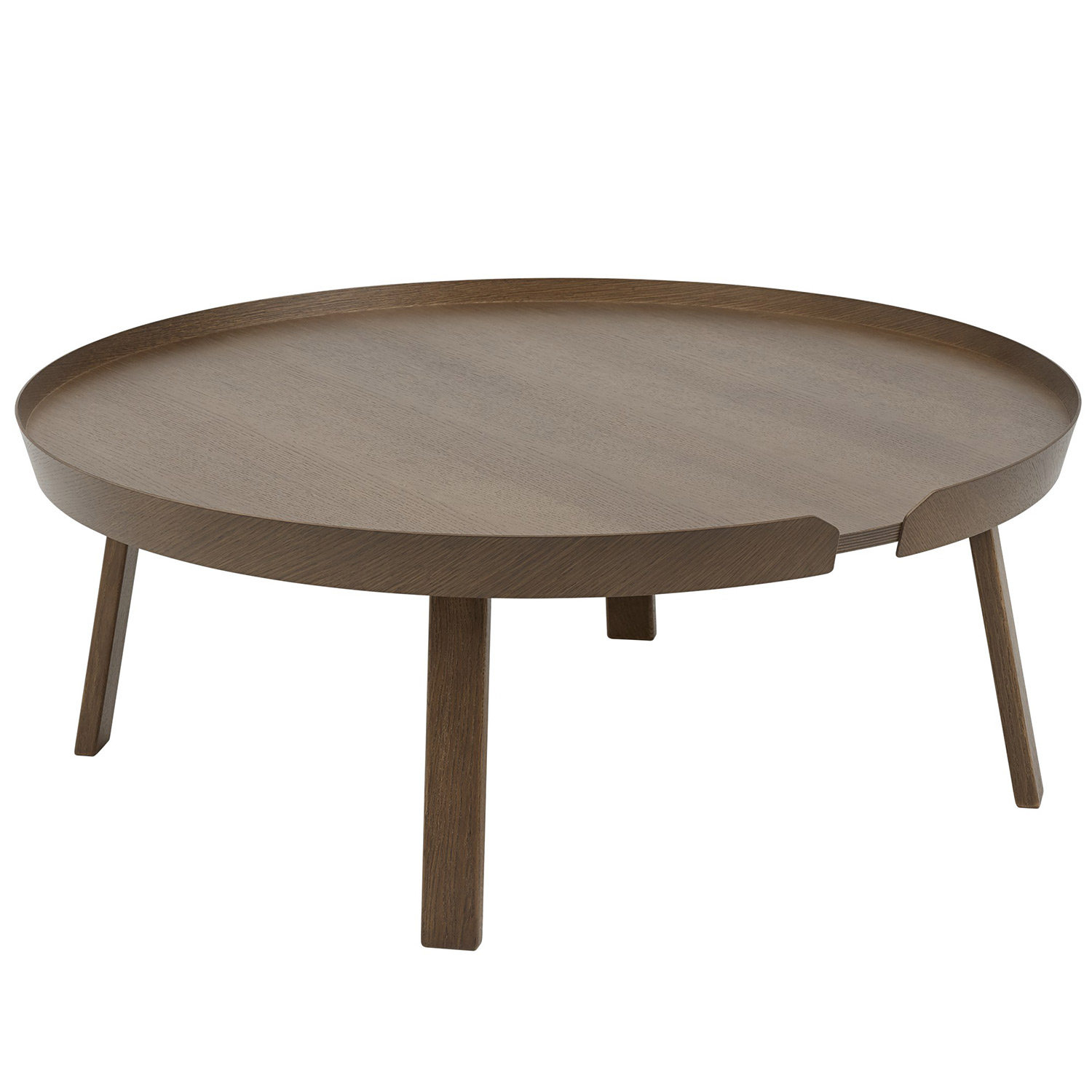 muuto around coffee table extra large stained dark brown 65271