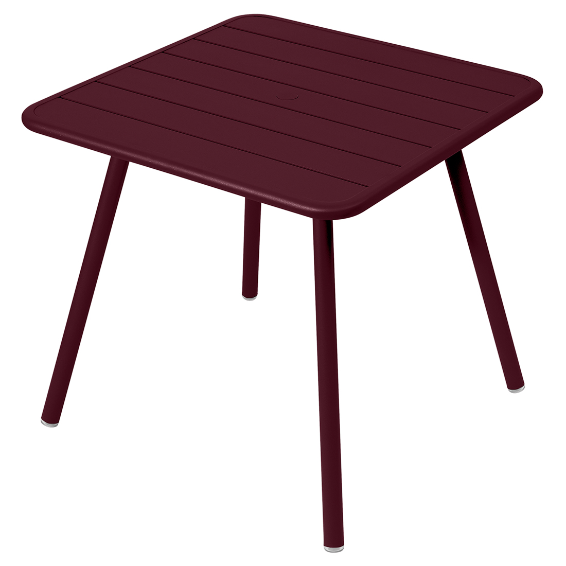 fermob luxembourg tisch 80x80 schwarzkirsche 88346